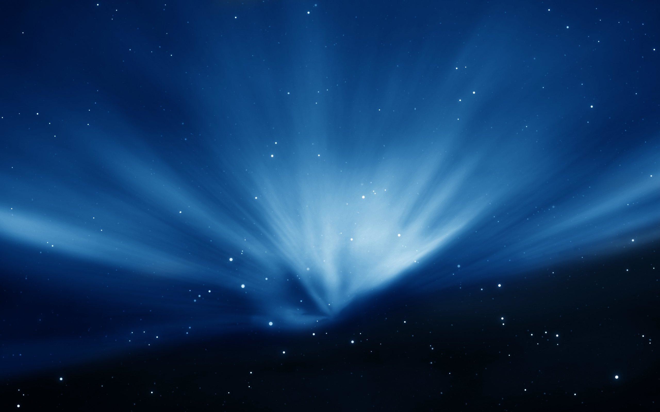 Raggi di luce, Blu, Stelle, 16:10 2K, sfondo widescreen