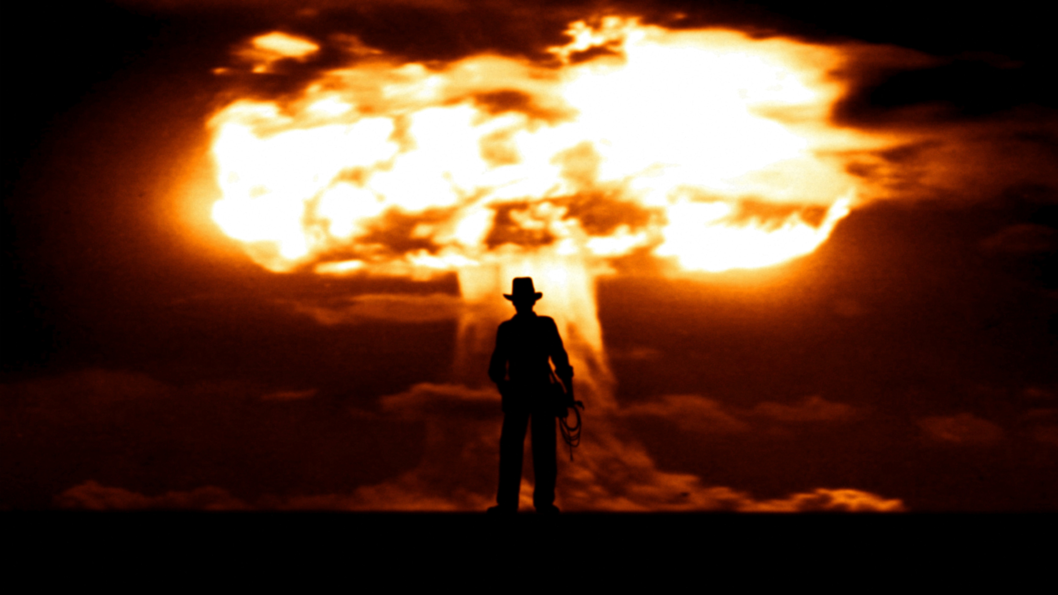 Indiana Jones e il regno del teschio di cristallo, Fungo atomico, Silhouette, sfondo desktop