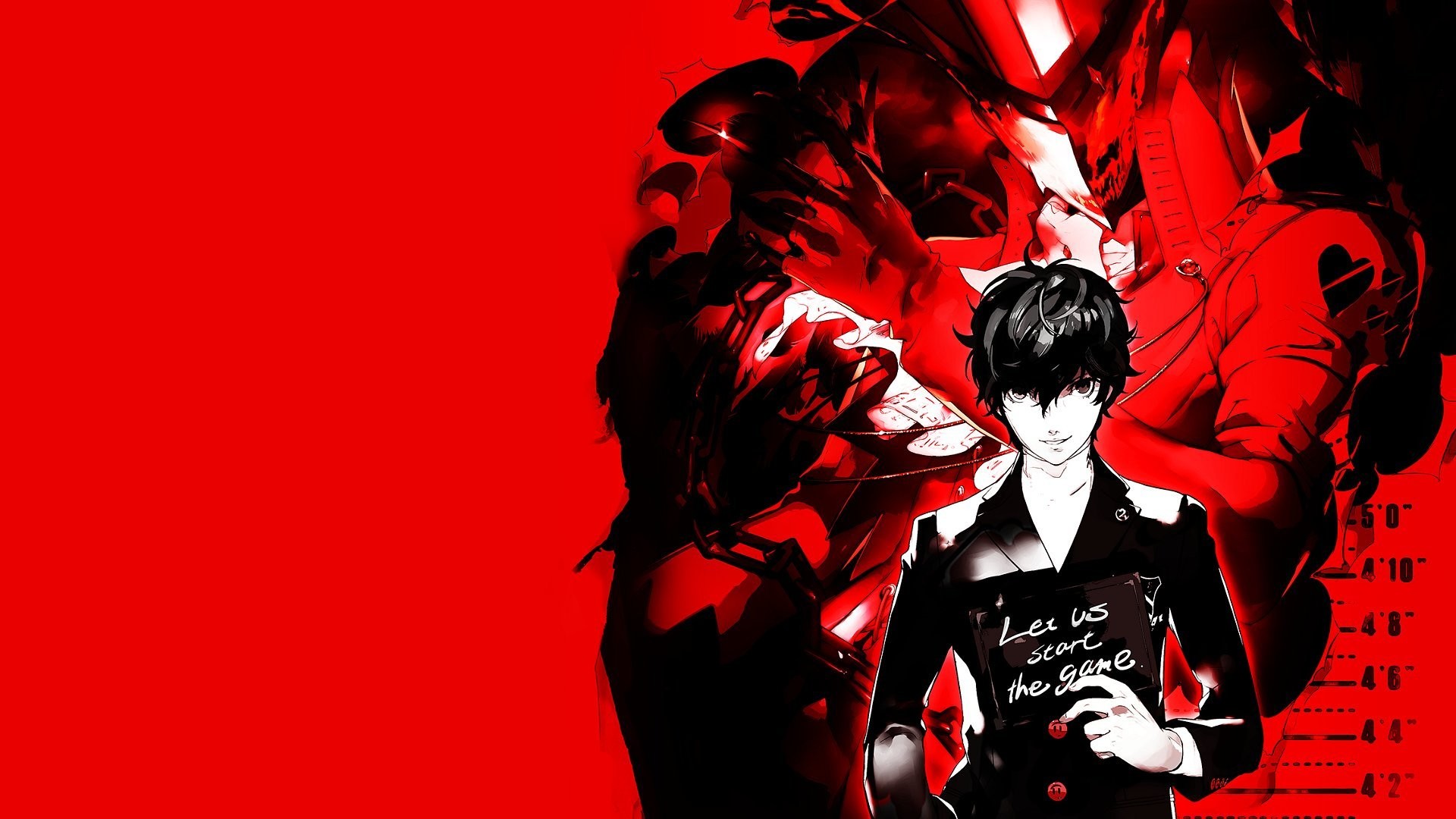 Persona 5, Joker (Persona 5), Atlus, Rosso, Anime, Full HD, sfondo per PC e portatile