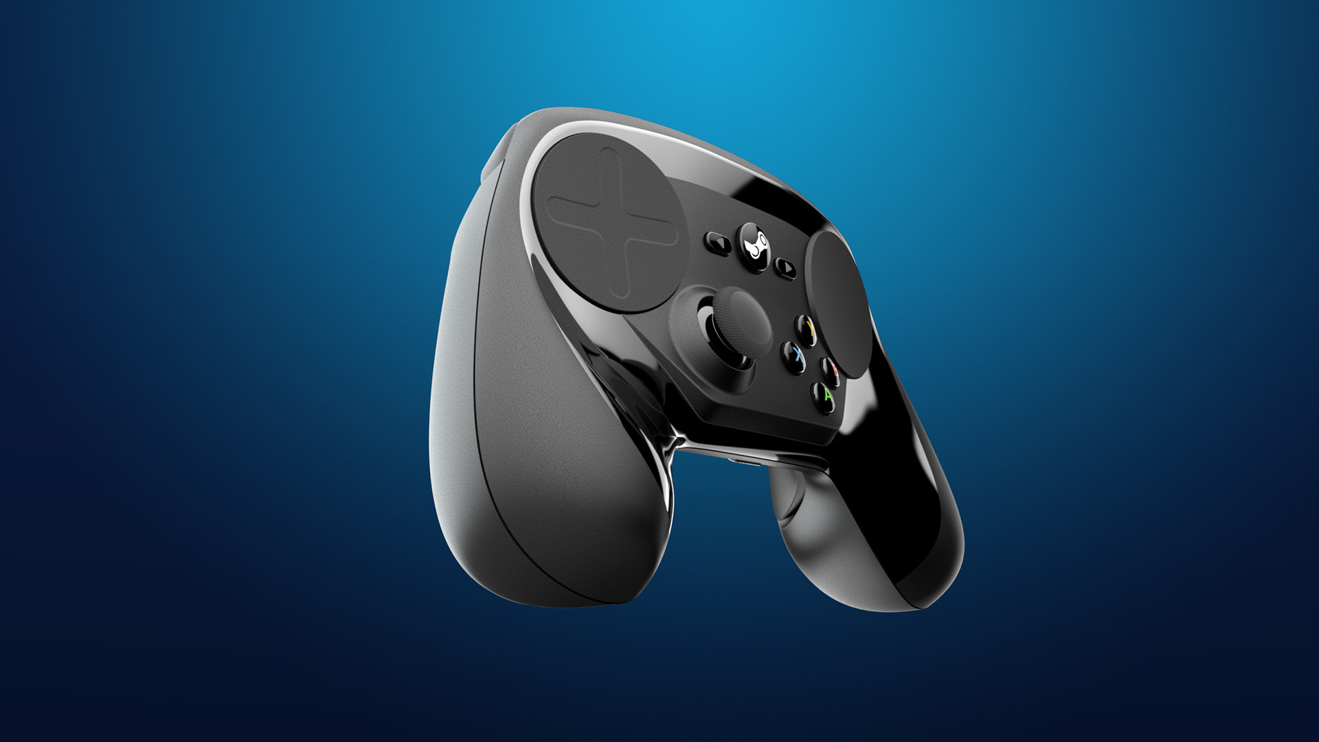 Steam Controller, Valve, Controller, Blu, Full HD, wallpaper per portatile