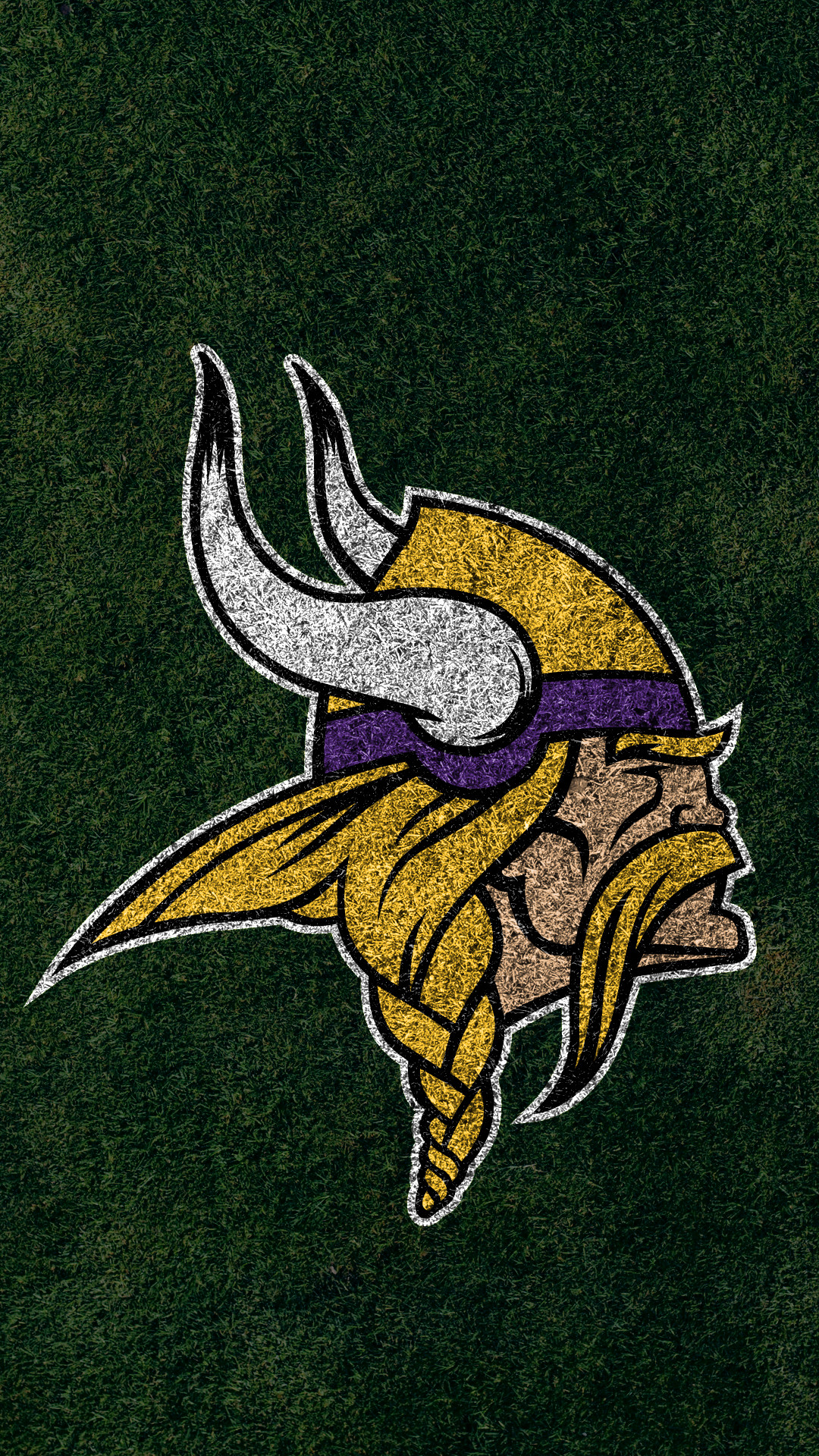 Minnesota Vikings, Logo, NFL, Erba, Full HD, wallpaper per smartphone