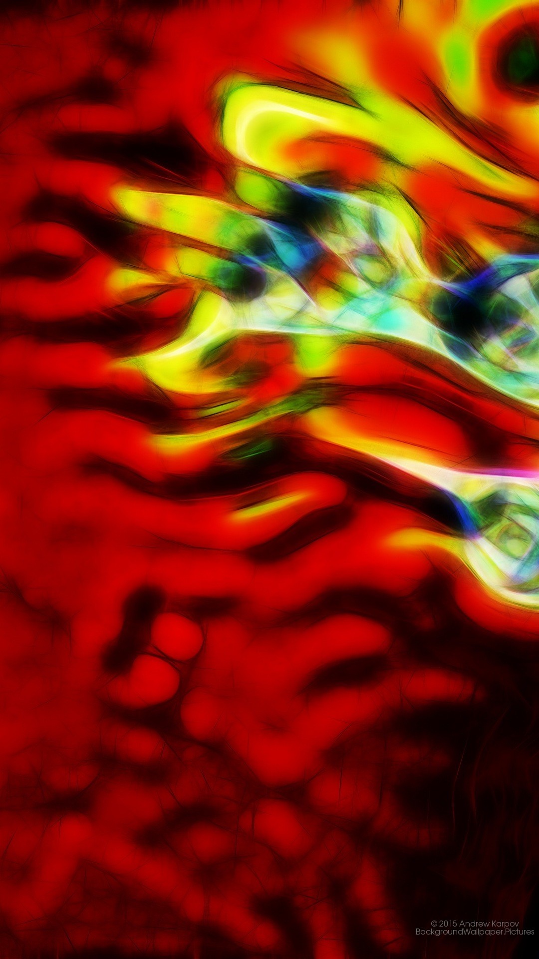 Arte astratta, Rosso, Frattale, sfondo Asus Zenfone verticale