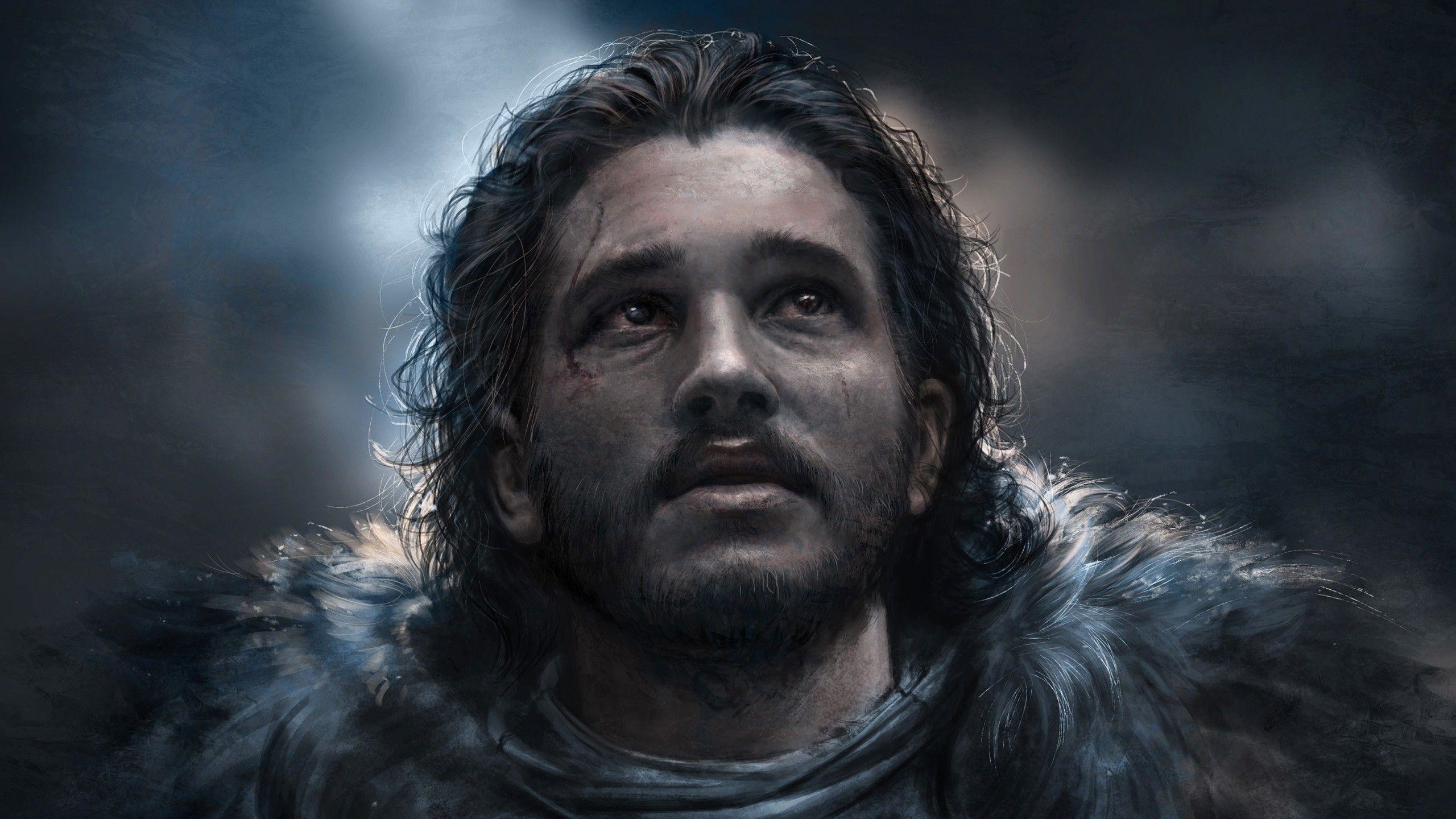 Jon Snow, Kit Harington, Il Trono di Spade, Ritratto, 2K, sfondo per PC