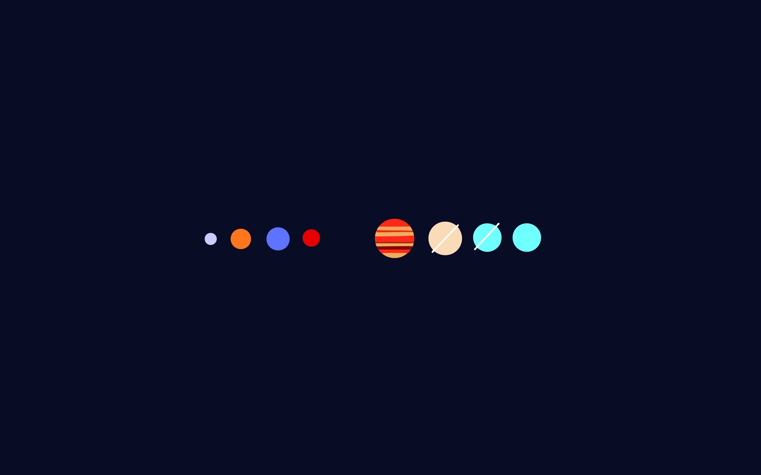 Sistema solare, Pianeti, Spazio, Minimalismo, 2K, sfondo per portatile