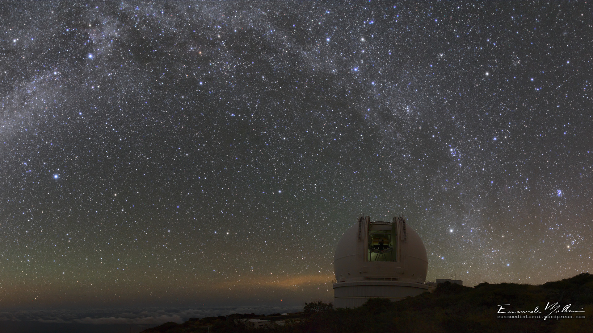 Via Lattea, Osservatorio, Cielo stellato, Notte, Full HD, sfondo per PC