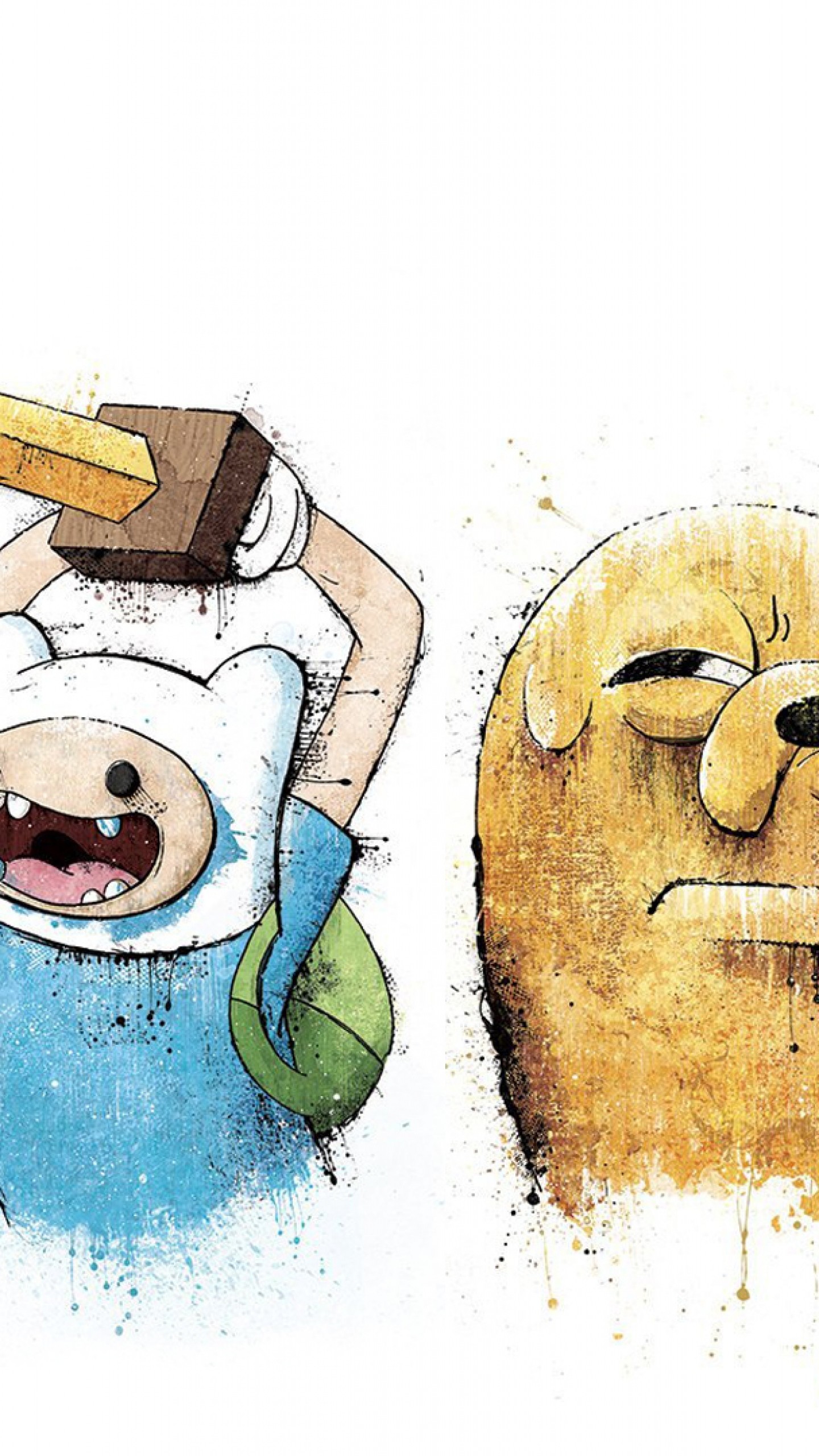 Finn, Jake il cane, Adventure Time, Disegno, QHD+, sfondo verticale per cellulare