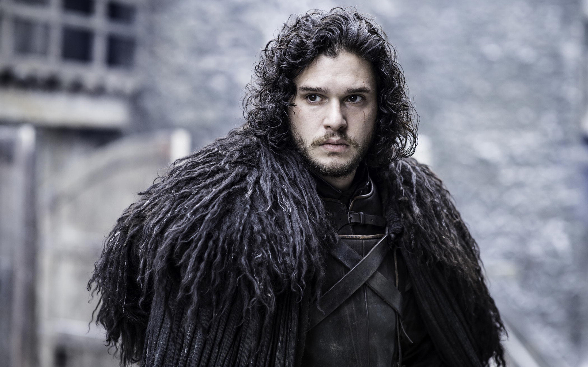 Jon Snow, Kit Harington, Il Trono di Spade, Mantello di pelliccia, sfondo MacBook Pro