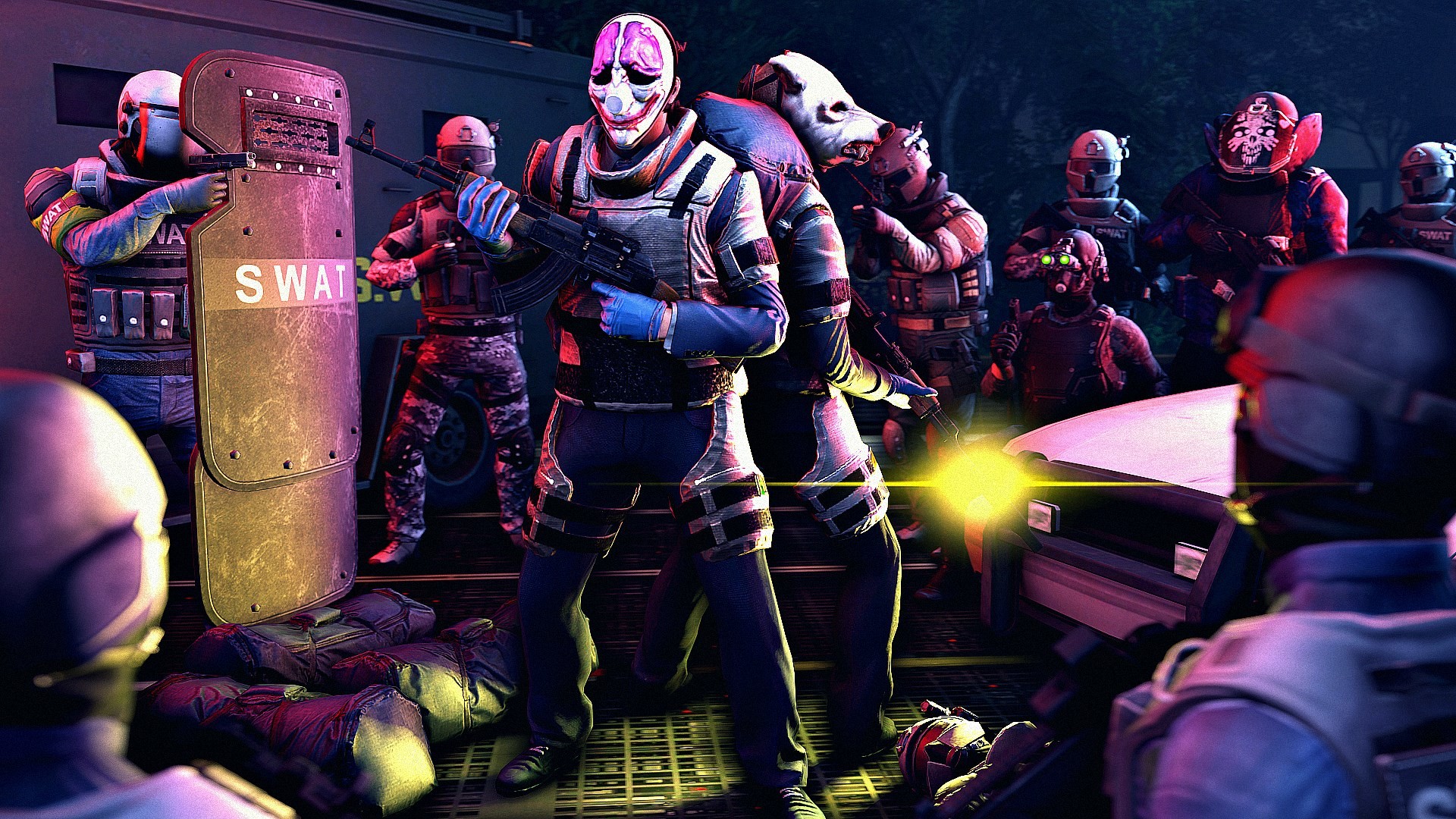 Payday Gang, Payday 2, SWAT, Scudo antisommossa, Full HD 1080p, sfondo desktop