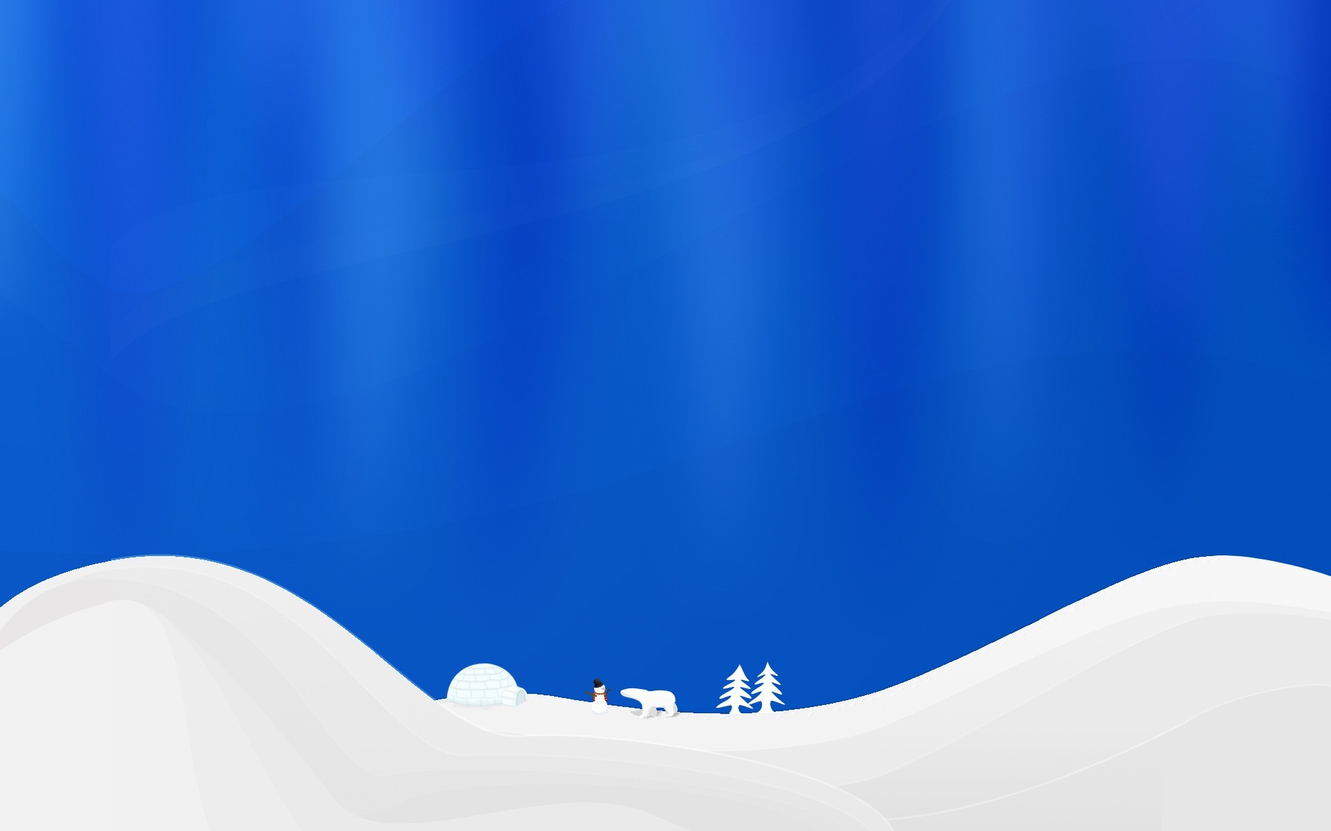 Neve, Orso polare, Blu, Flat design, 1920x1200, wallpaper desktop