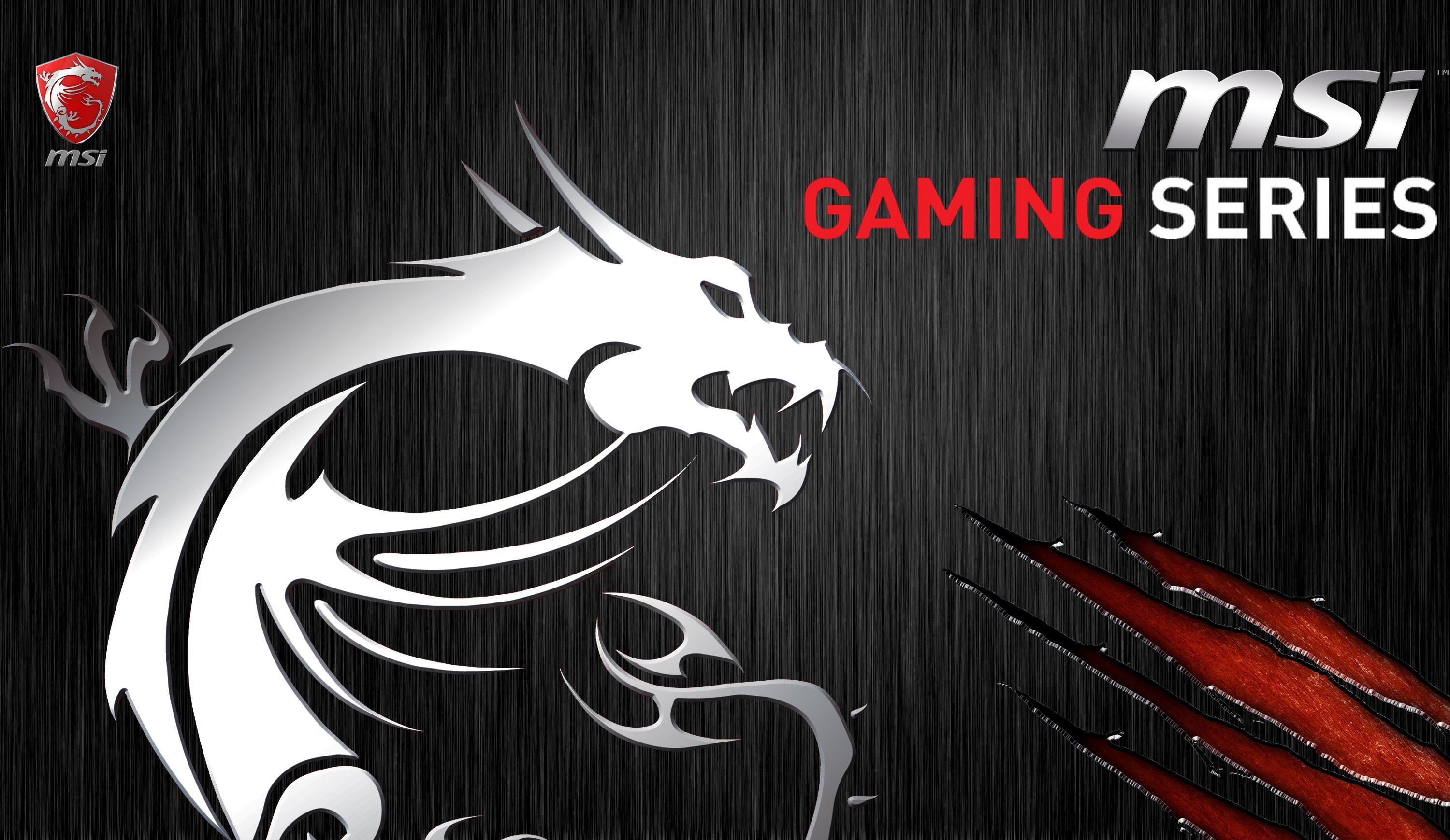 MSI Gaming Series, Drago bianco, Graffi, Sfondo nero, 2K, wallpaper per PC