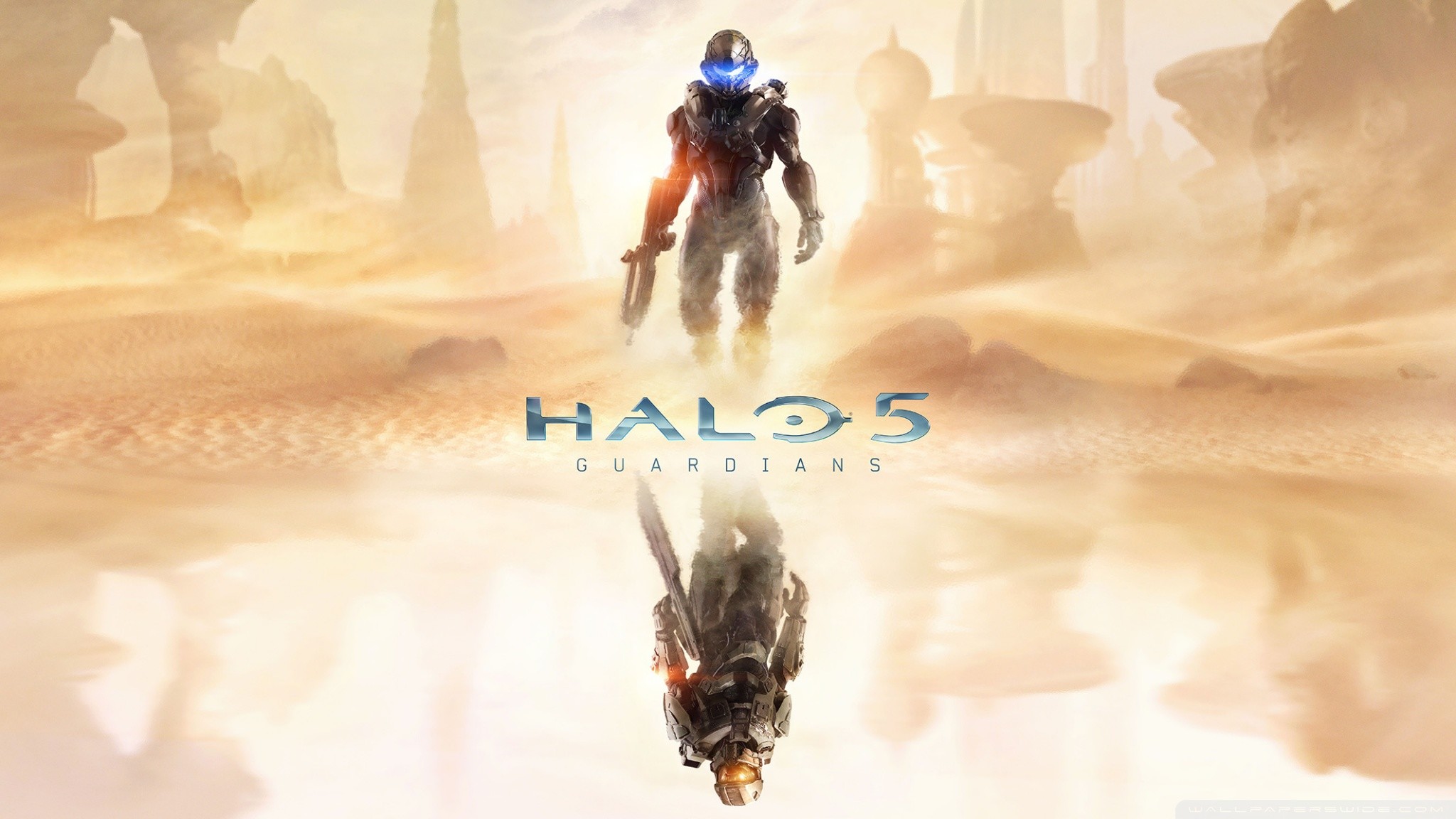 Spartan Locke, Master Chief, Halo 5: Guardians, Logo, Deserto, Full HD, wallpaper per computer