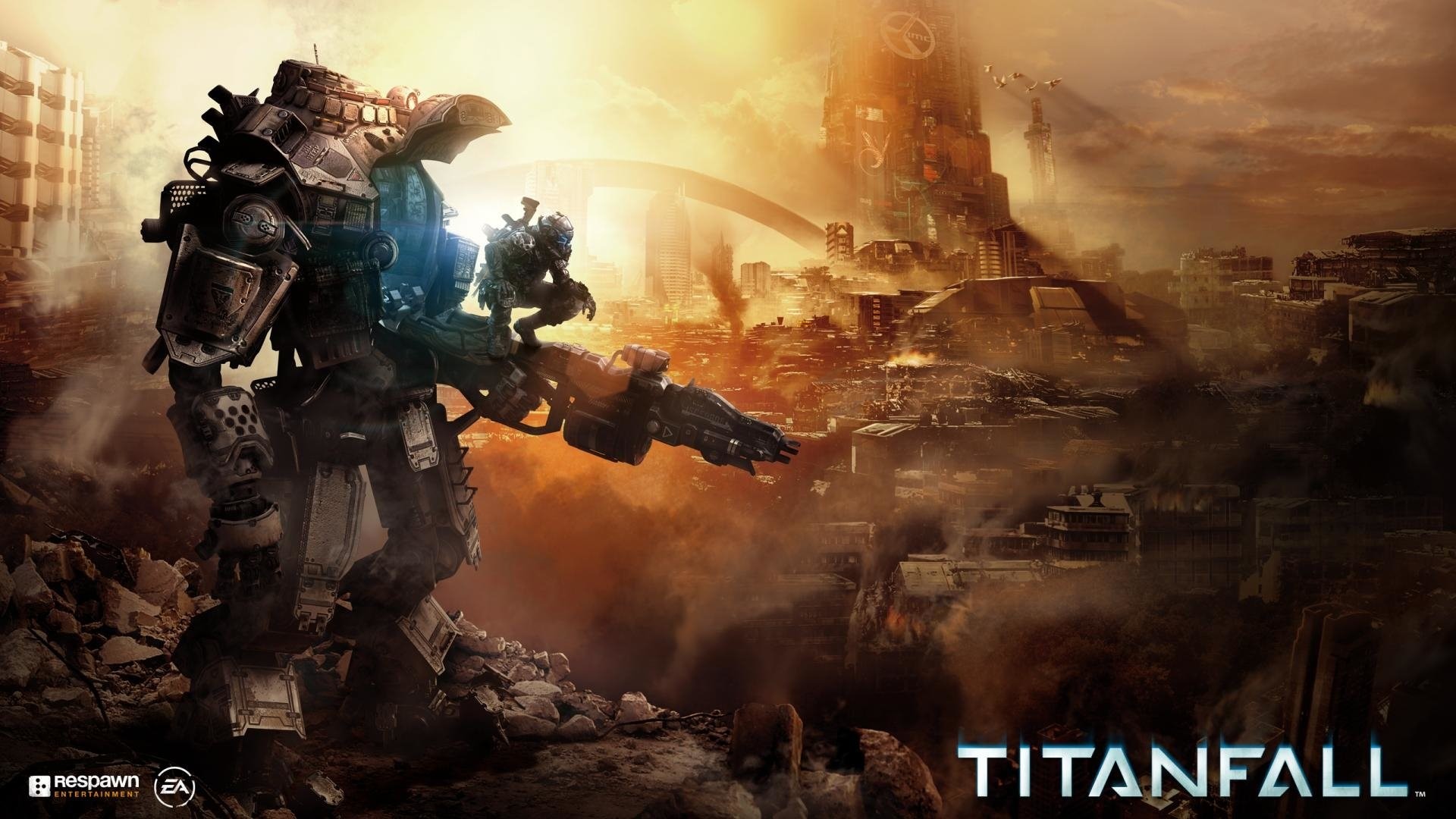 Titanfall, Atlas, Titano, Rovine, Copertina, Full HD, sfondo desktop