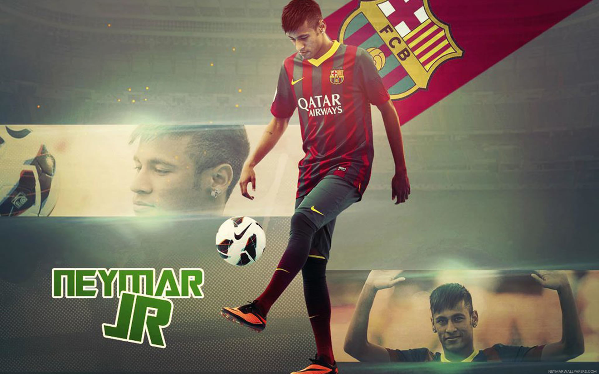 Neymar, Neymar Jr, FC Barcelona, Collage, 1920x1200, sfondo per PC