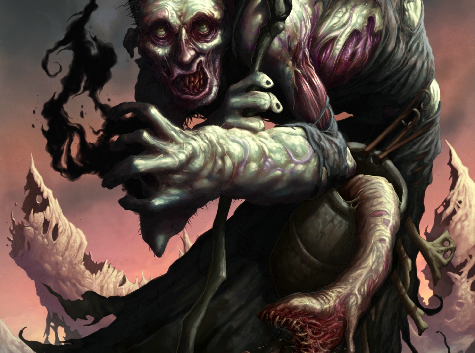 Zombie, Mostro, Illustrazione, Full HD, schermata di blocco iPad