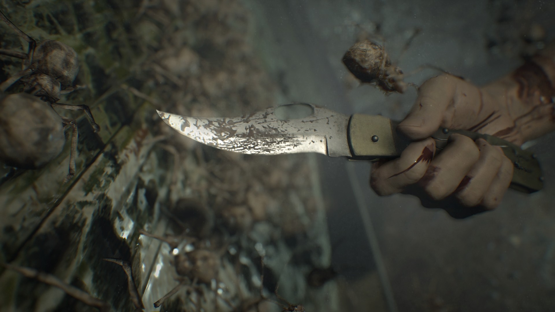 Resident Evil 7: Biohazard, Coltello, Mani, Prima persona, Horror, sfondo desktop 1920x1080