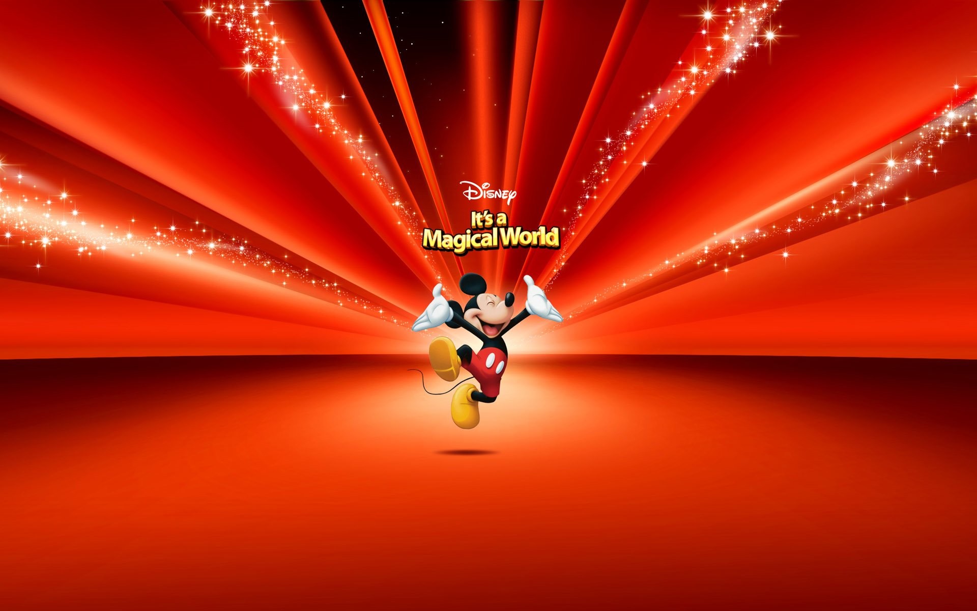 Topolino, It's a Magical World, Disney, Raggi rossi, 16:10 Full HD, sfondo widescreen