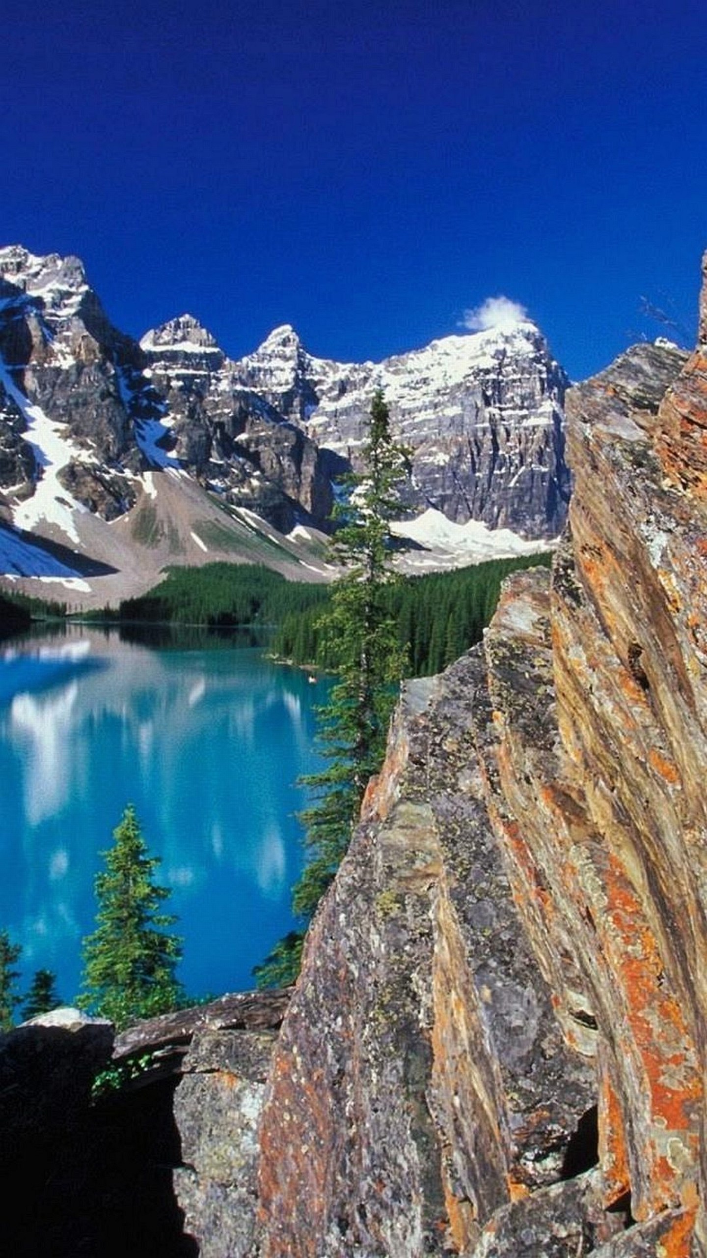 Lago Moraine, Parco nazionale di Banff, Canada, Montagne, Lago turchese, sfondo per PC