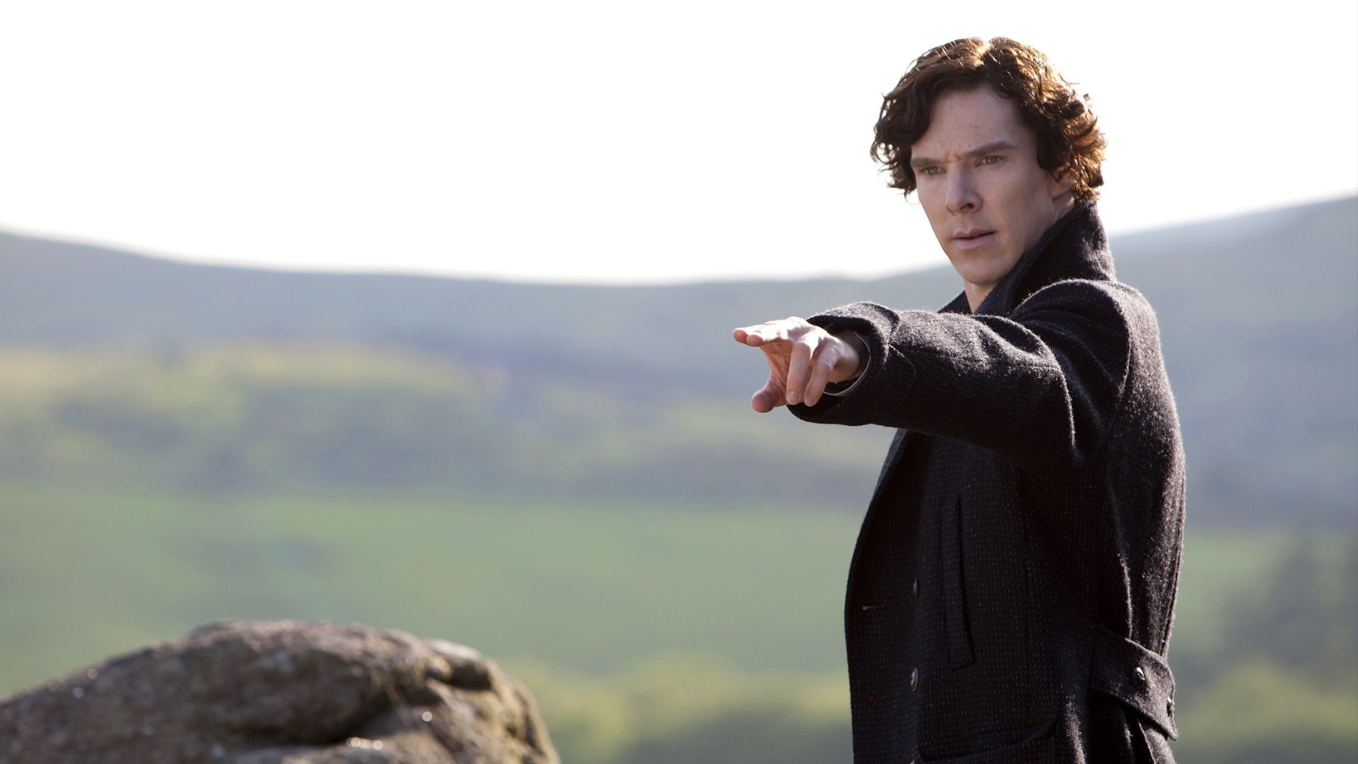 Sherlock Holmes, Benedict Cumberbatch, Sherlock, Brughiera, Dartmoor, sfondo 16:9 Full HD