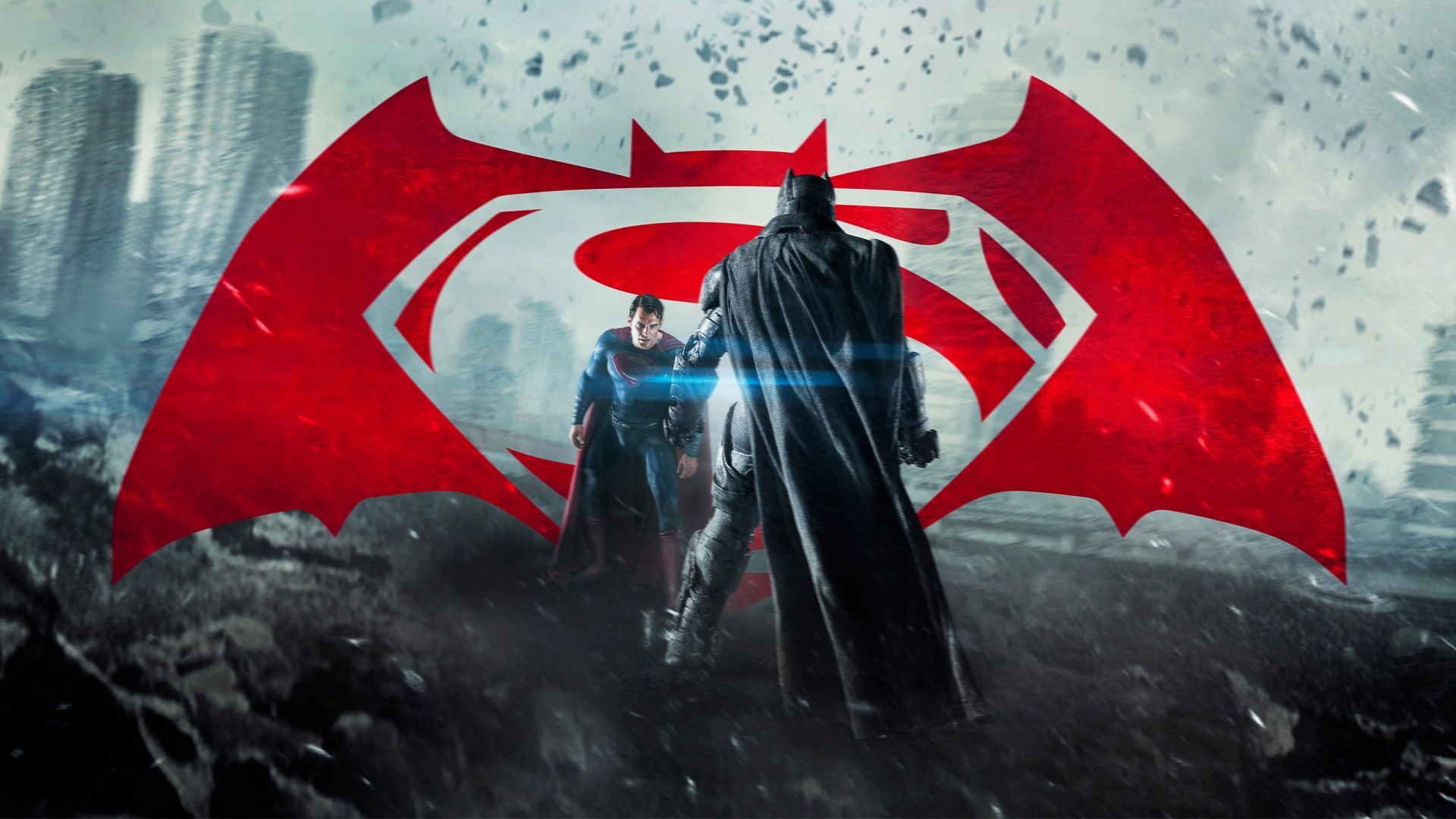 Batman v Superman: Dawn of Justice, Superman, Batman, Logo, Rosso, sfondo per portatile