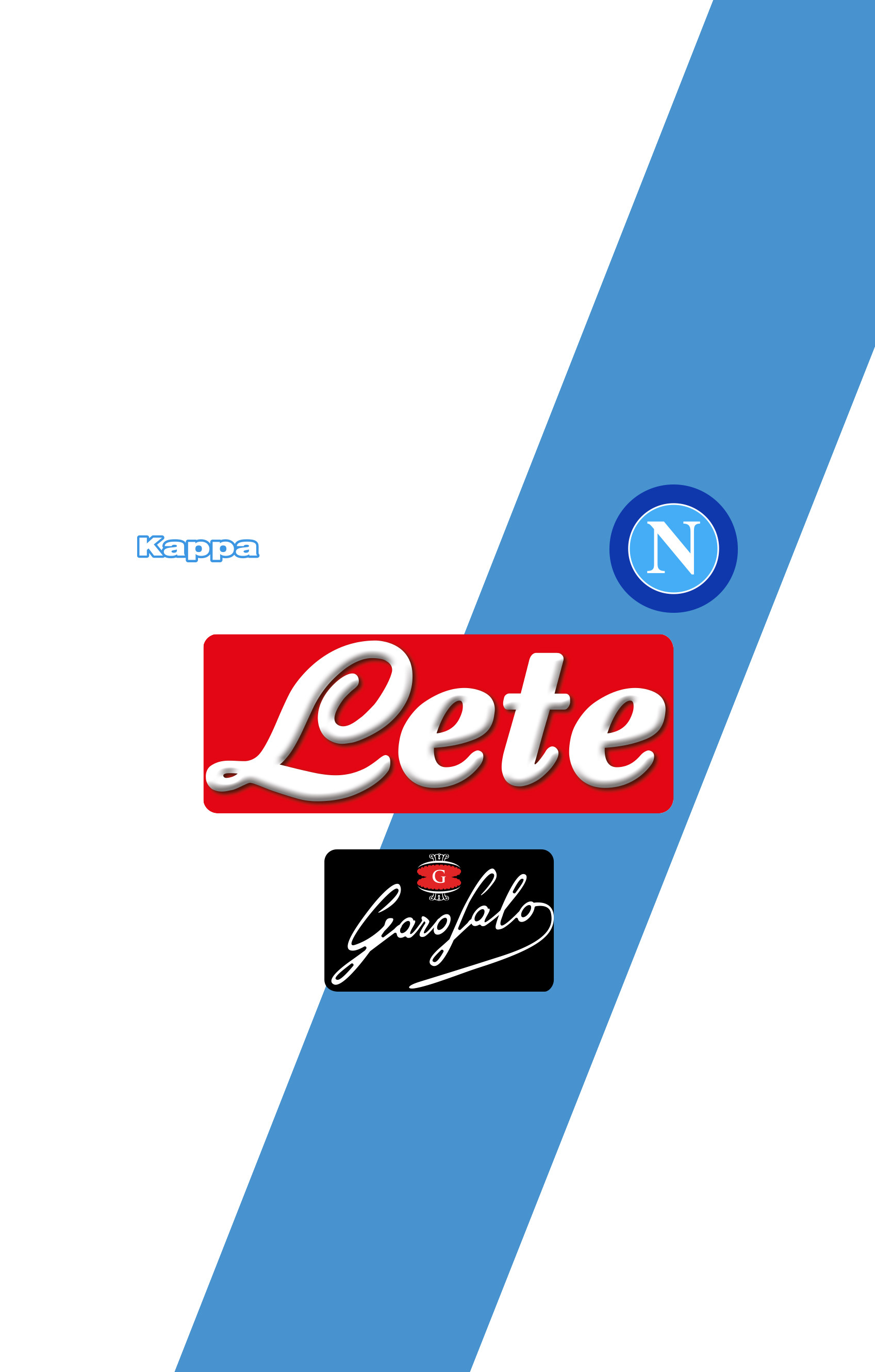 SSC Napoli, Maglia del Napoli, Lete, Fascia azzurra, Sfondo bianco, schermata di blocco smartphone