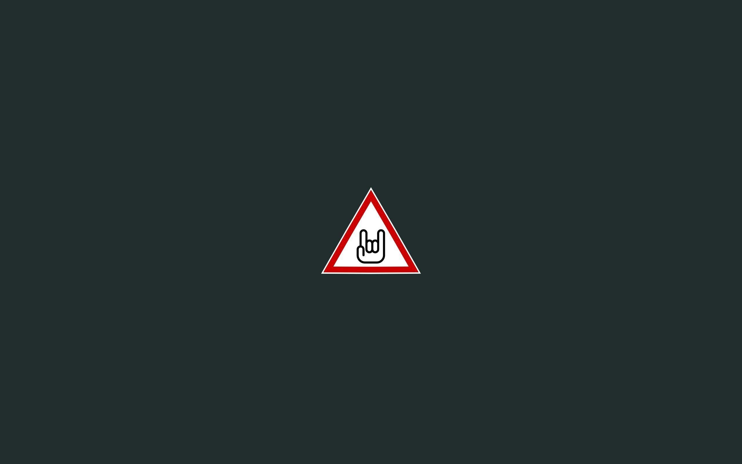 Corna, Cartello stradale, Minimalismo, Sfondo grigio scuro, 16:10 2K, wallpaper widescreen