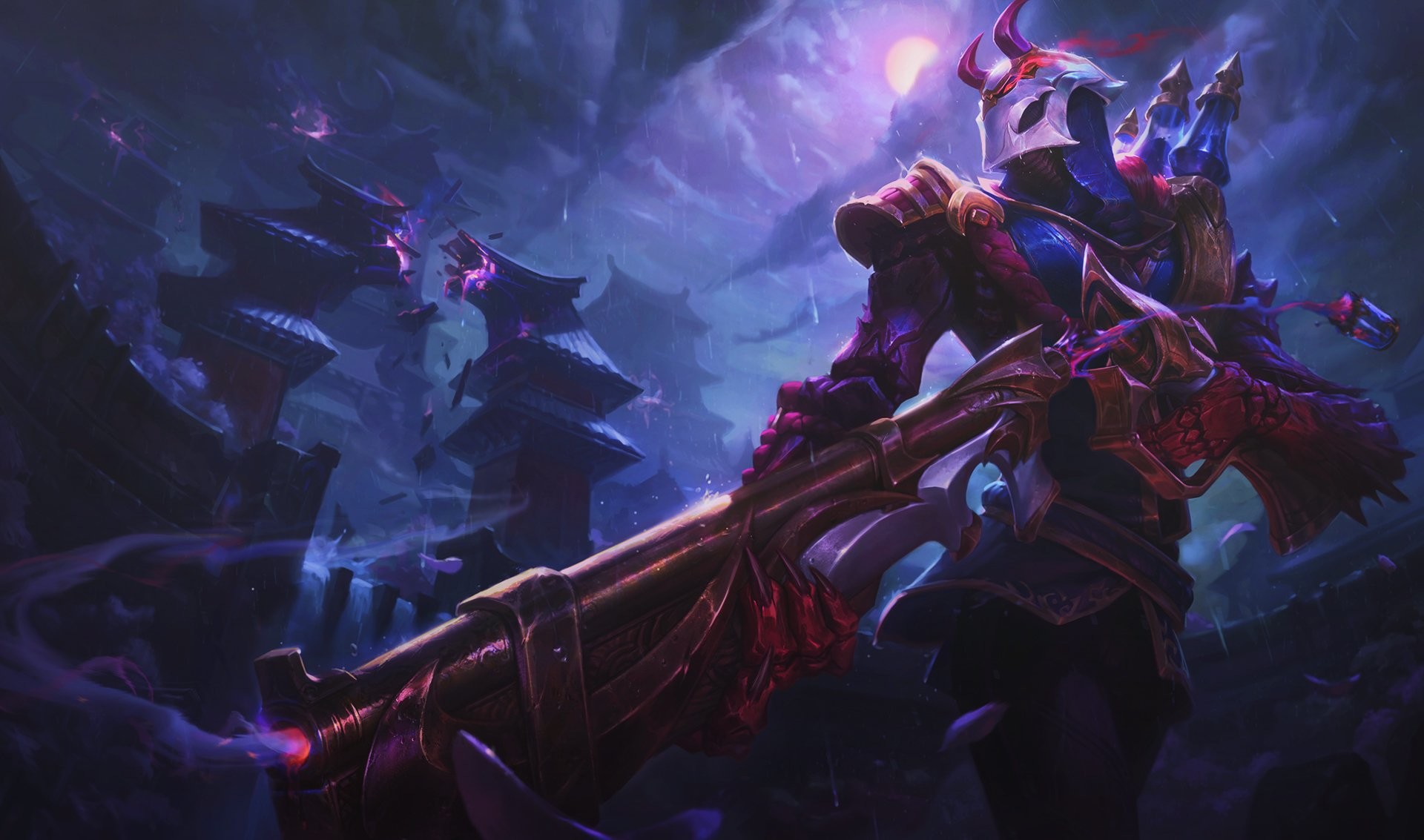 League of Legends, Viola, Notte, Full HD, wallpaper per PC