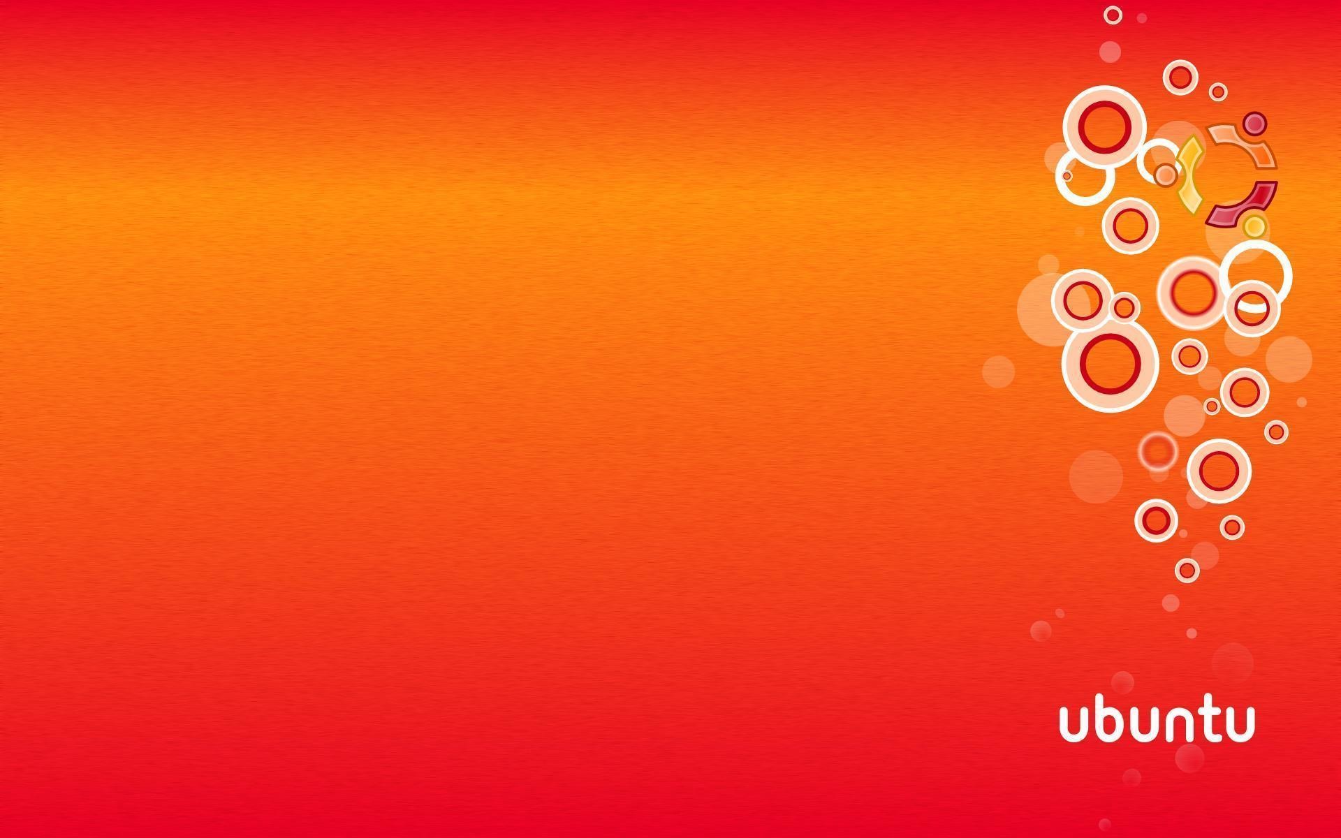 Ubuntu, Cerchi, Arancione, Rosso, Full HD, sfondo per PC e portatile