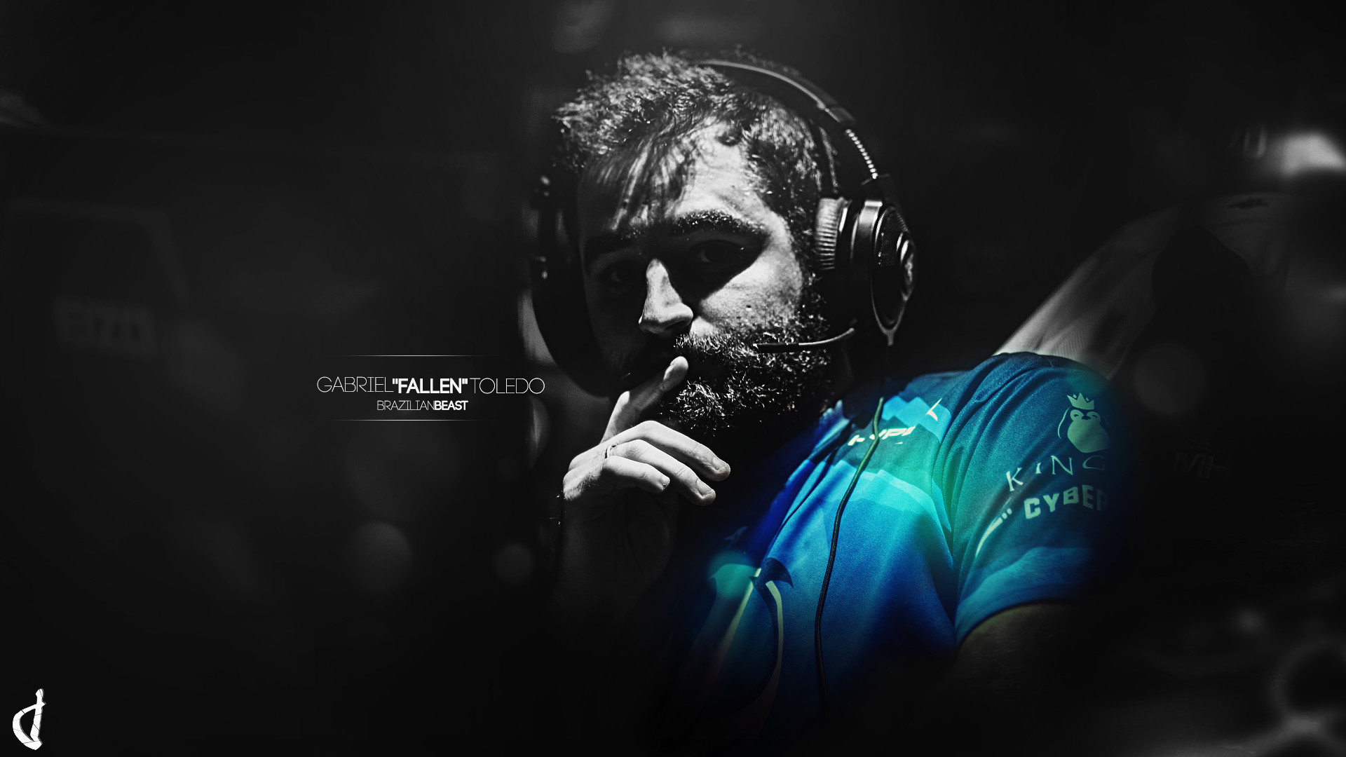 Gabriel "FalleN" Toledo, FalleN, CS:GO, eSport, Cuffie, 1920x1080, sfondo per PC
