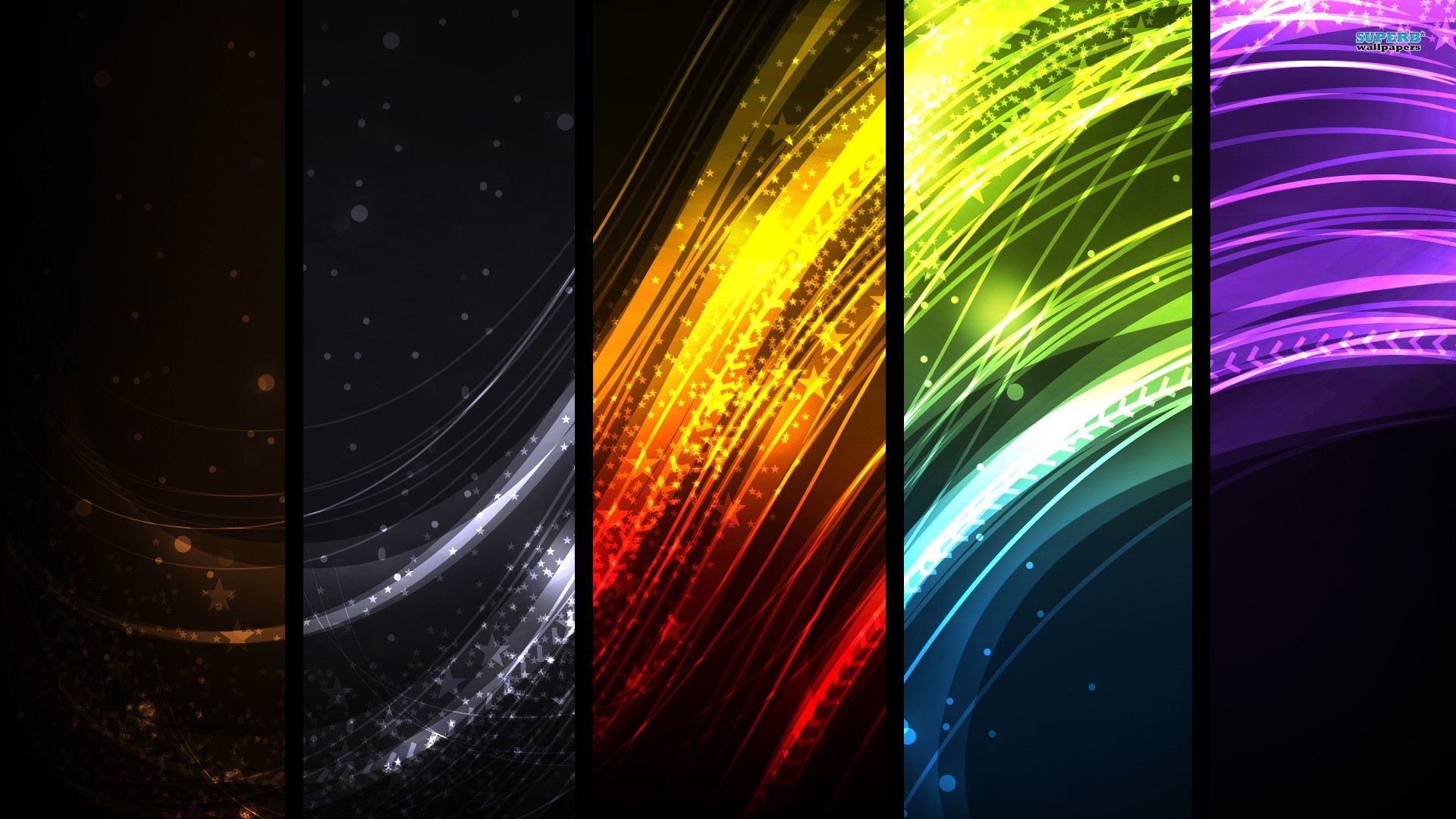 Pannelli, Luci colorate, Scie luminose, Full HD, sfondo per portatile