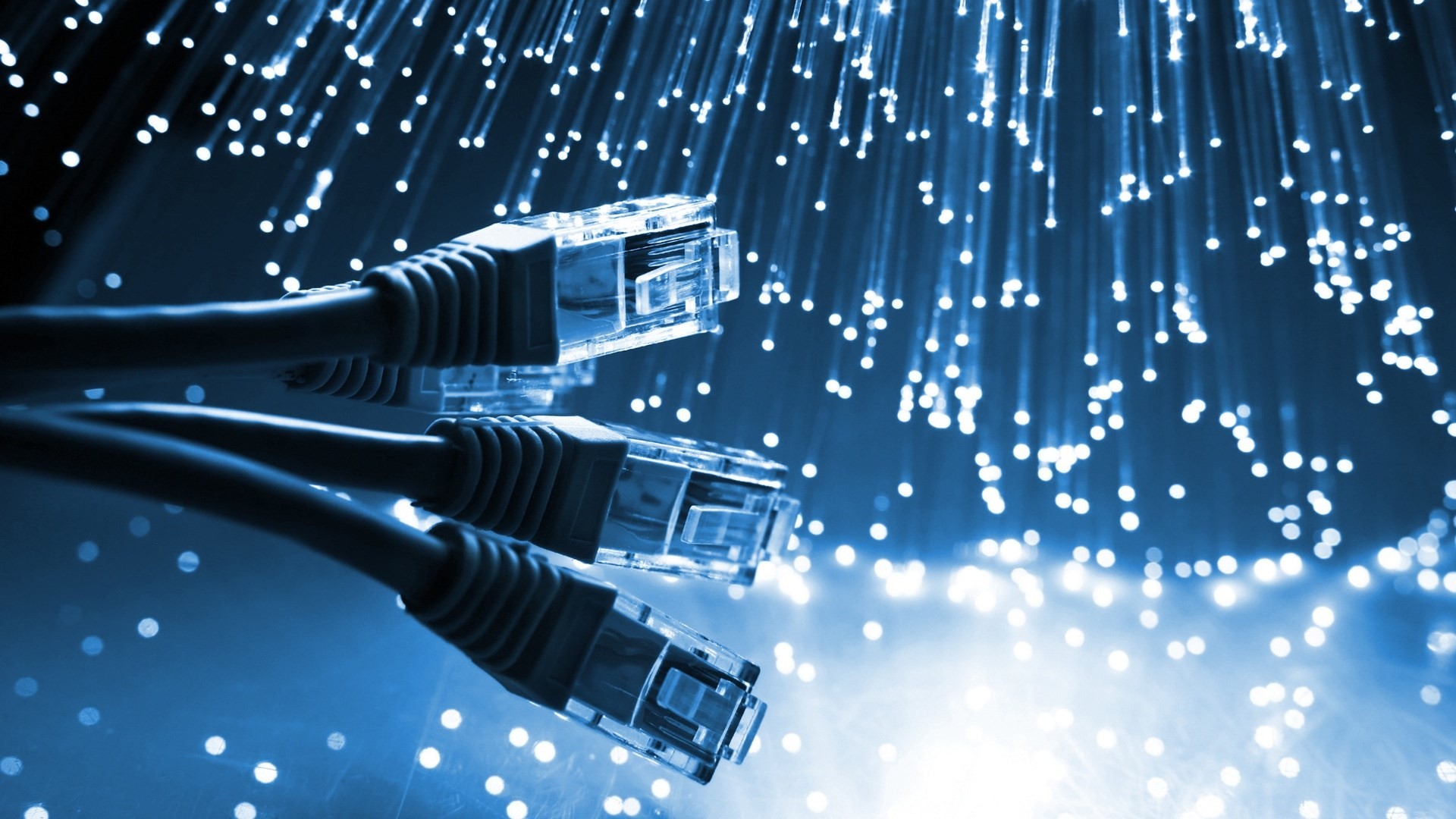 Cavi Ethernet, Fibra ottica, Rete, Blu, 1920x1080, wallpaper desktop