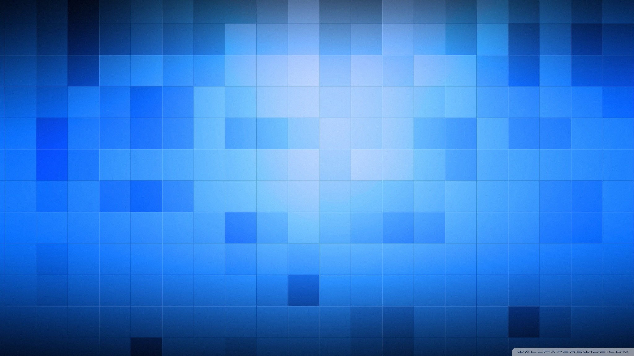 Mosaico di pixel, Blu, Astratto, Full HD, sfondo per PC