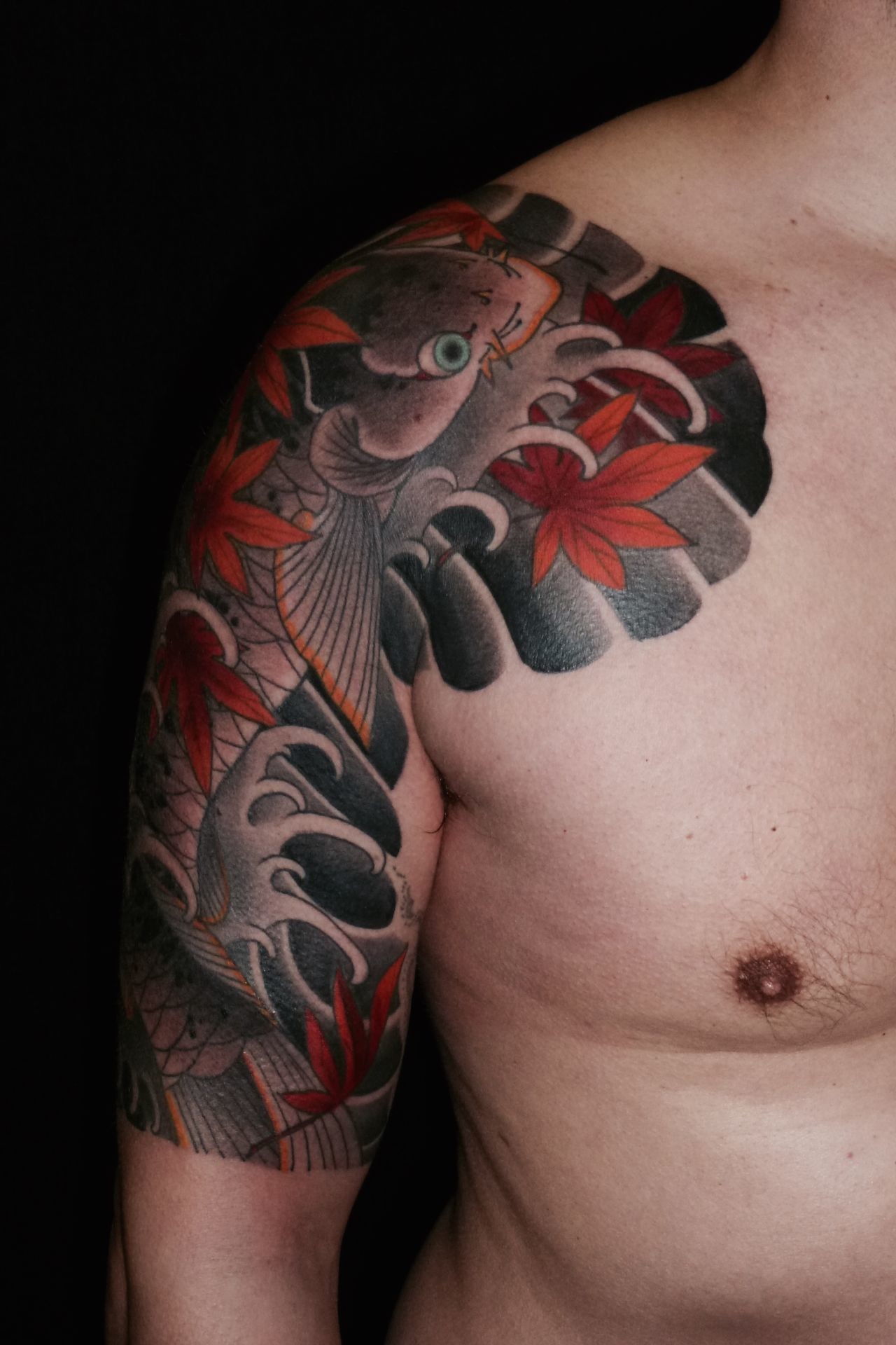 Tatuaggio giapponese, Spalla, Irezumi, Full HD, sfondo per iPhone e Android