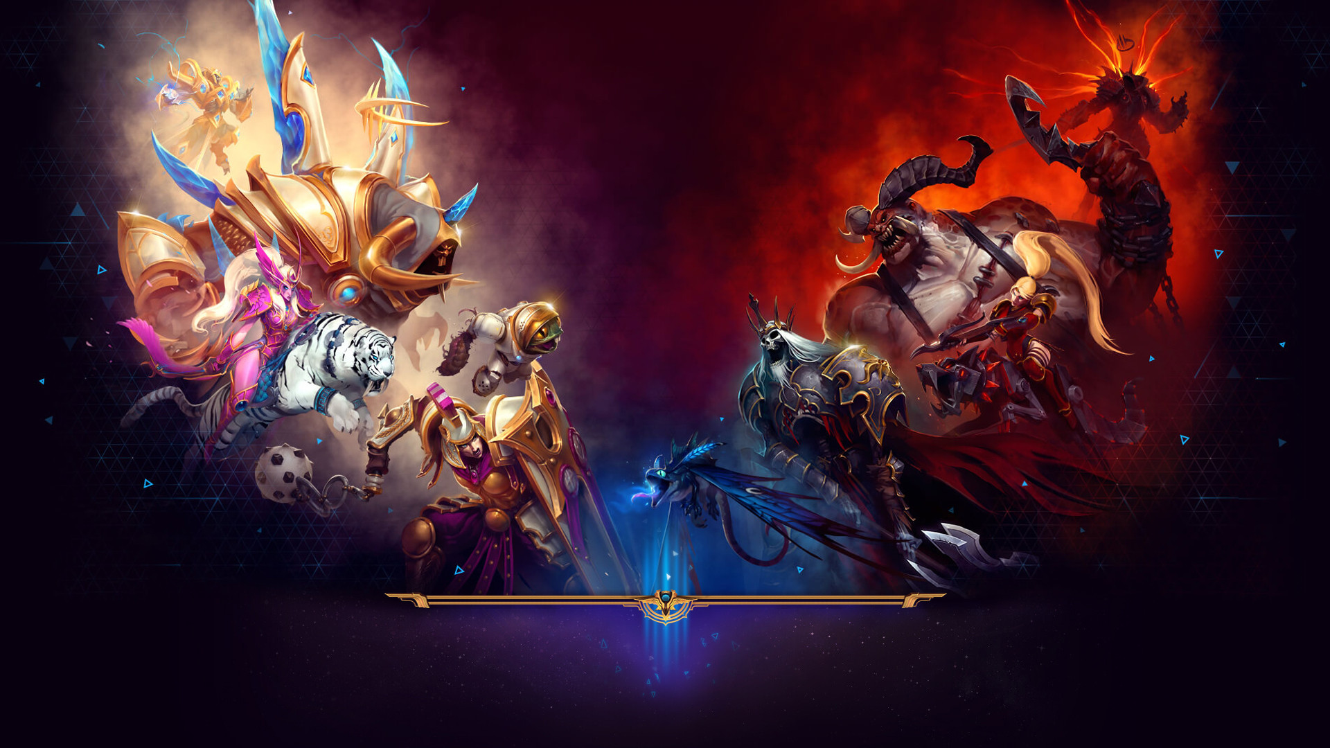 Heroes of the Storm, Blizzard, Diablo, Tyrael, Eroi, Full HD, sfondo Windows 11