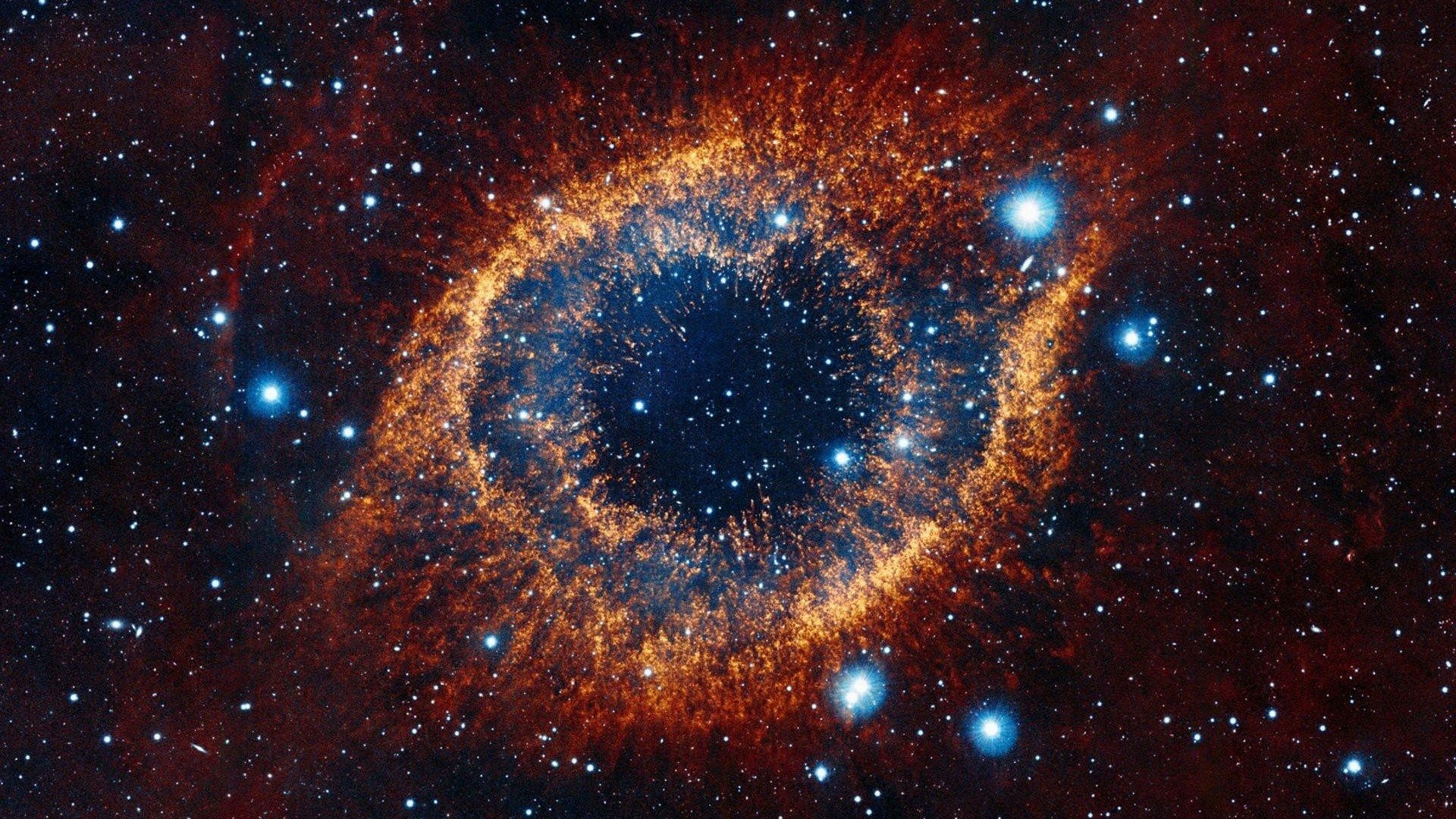 Nebulosa Elica, Occhio di Dio, Nebulosa planetaria, Spazio, Stelle, sfondo desktop Full HD