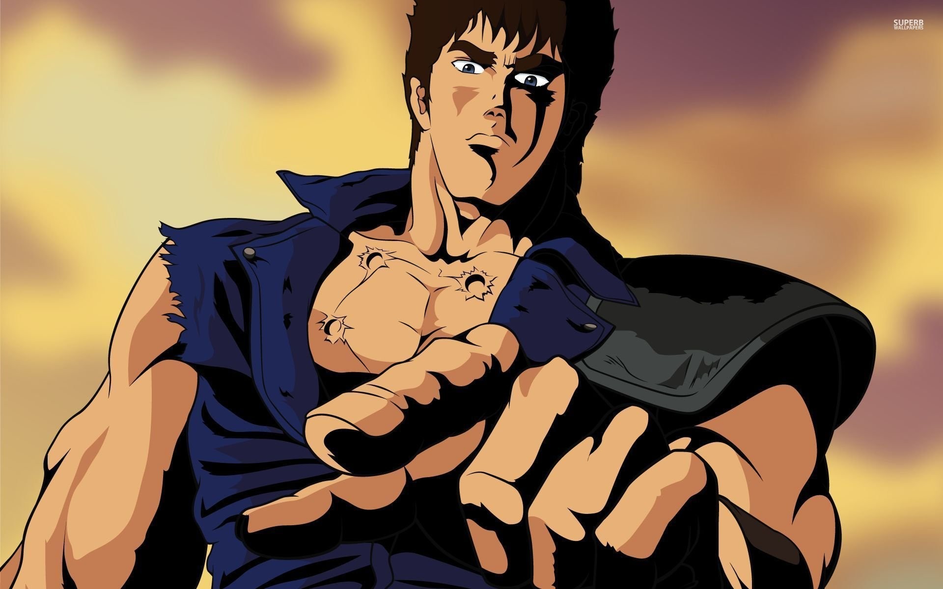 Kenshiro, Ken il guerriero, Anime, Mano tesa, 1920x1200, sfondo per PC