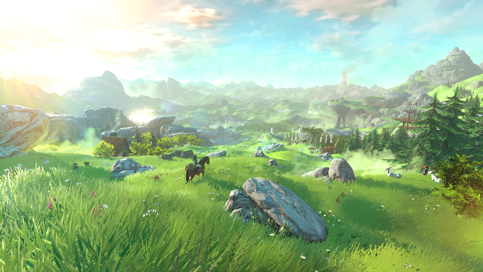 The Legend of Zelda: Breath of the Wild, Hyrule, Prateria, Paesaggio, sfondo per portatile