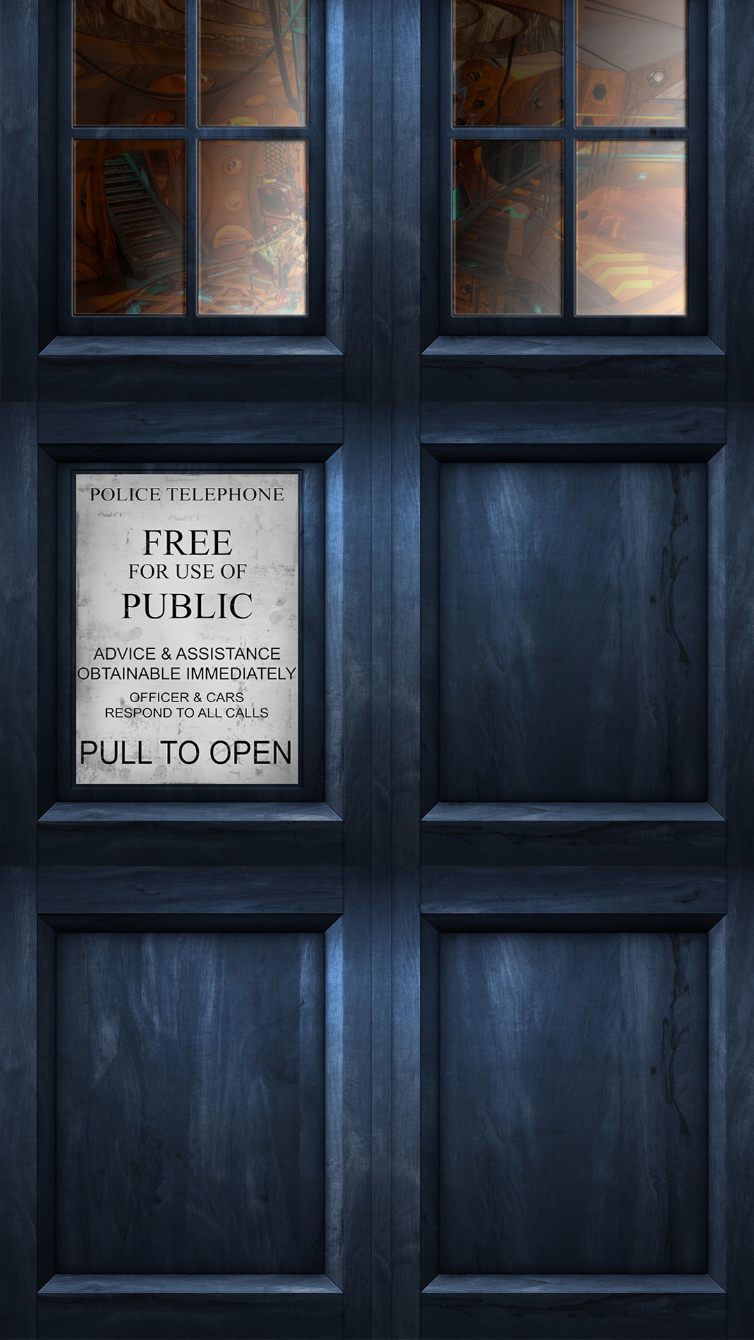 TARDIS, Doctor Who, Porta della cabina, sfondo per cellulare