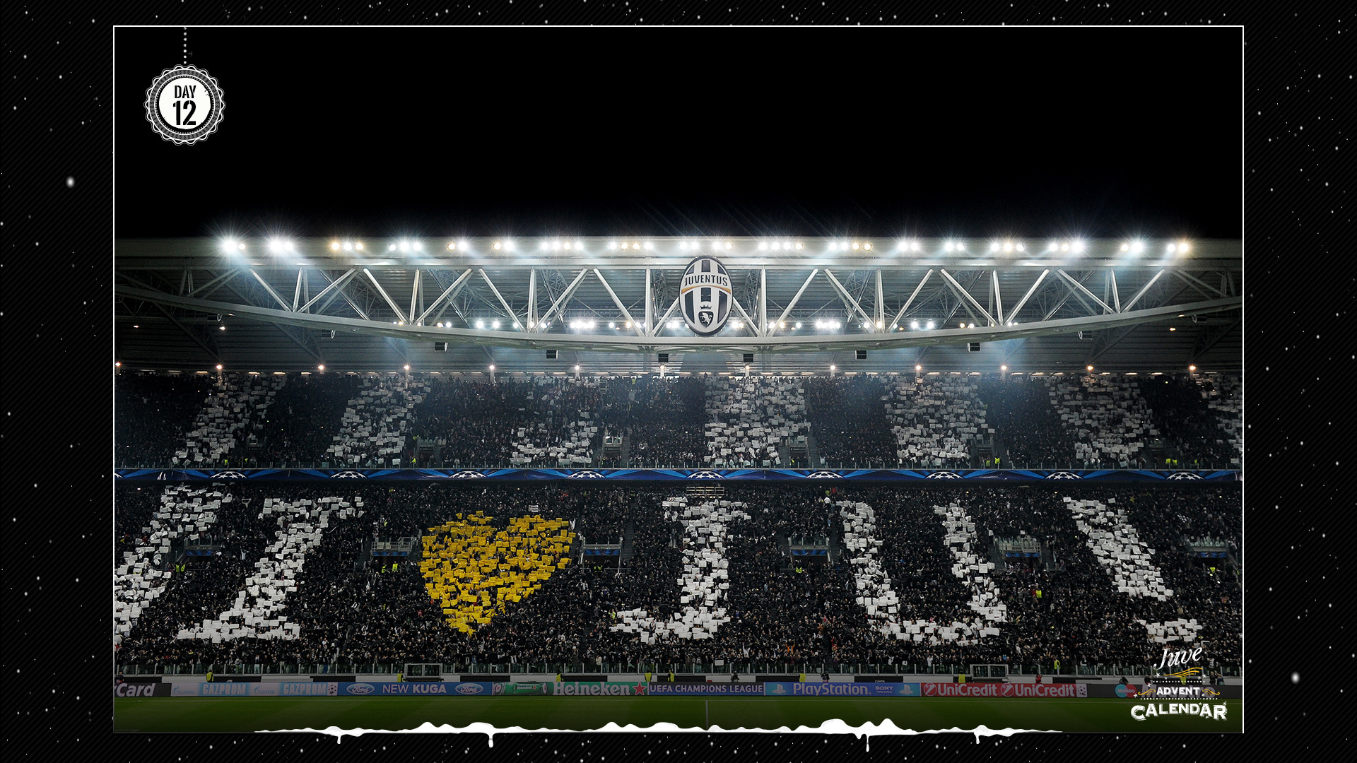 Juventus Stadium, Coreografia, I Love Juve, Notte, 1920x1080, immagine di sfondo