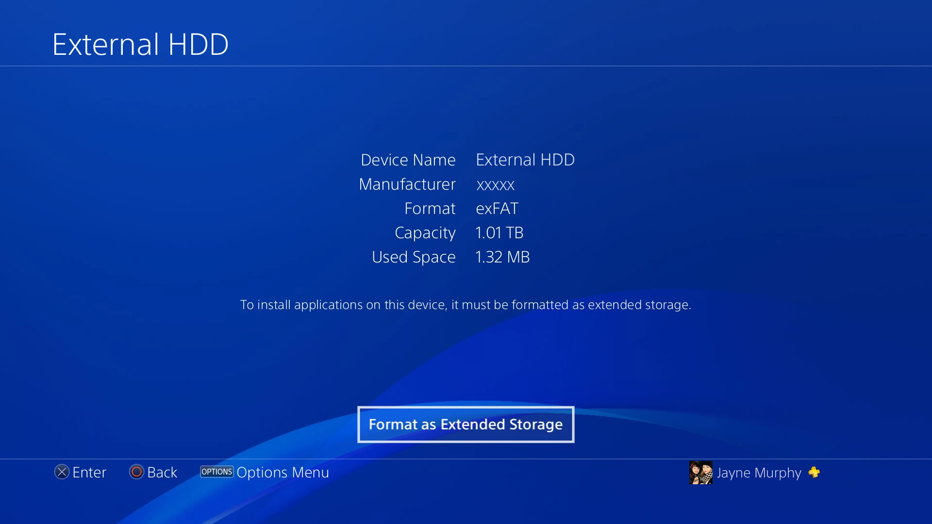 Interfaccia PS4, PlayStation 4, Hard disk esterno, Menu, Blu, Full HD, sfondo per PC