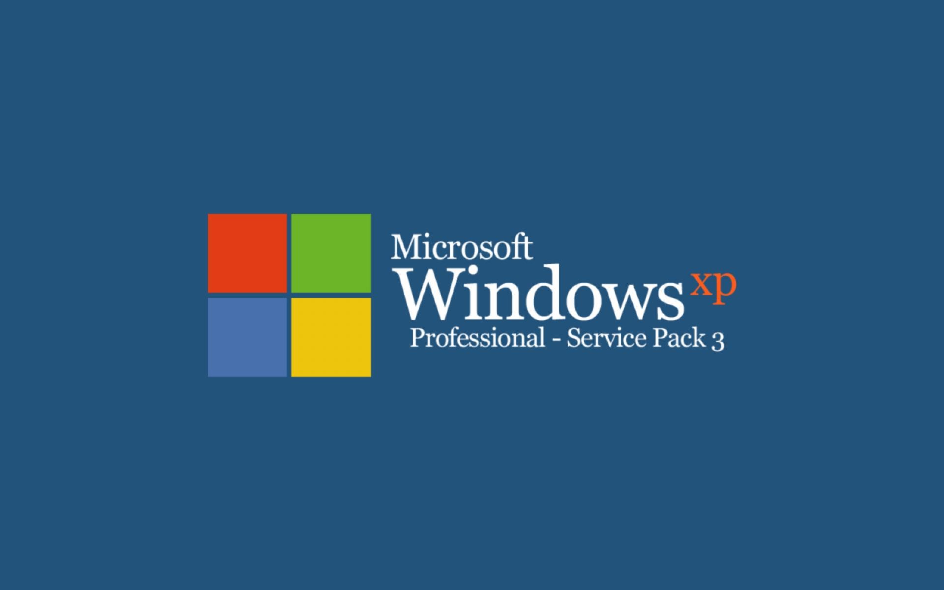 Windows XP Professional, Service Pack 3, Logo Microsoft Windows, Blu, sfondo per portatile