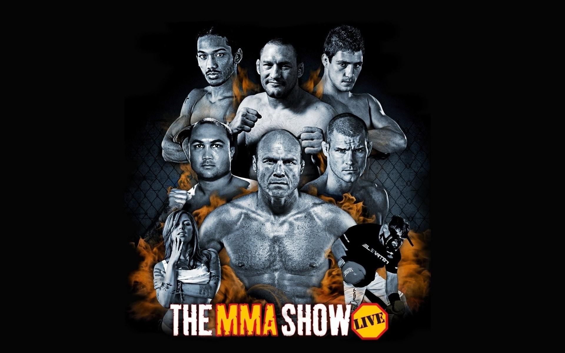 The MMA Show, Lottatori, Locandina, Fiamme, 1920x1200, sfondo per PC