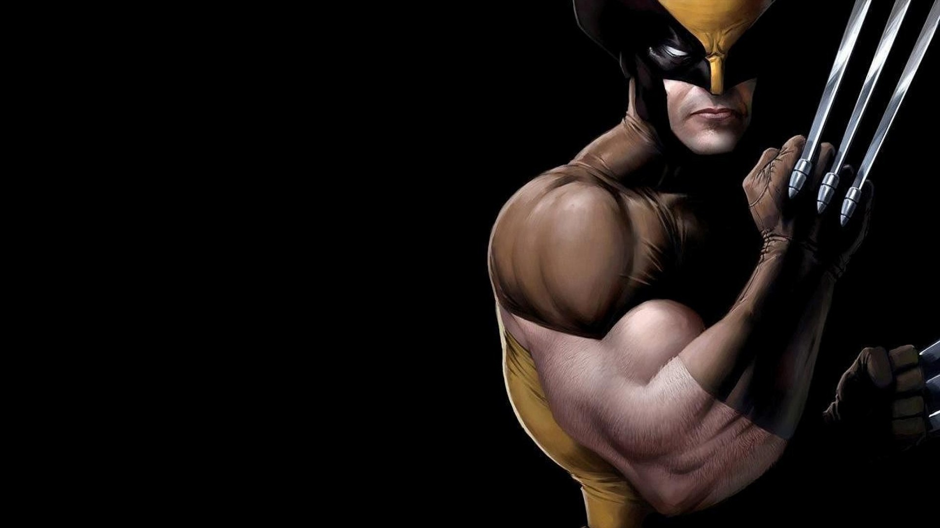 Wolverine, Marvel, Artigli, Sfondo nero, Full HD, wallpaper desktop