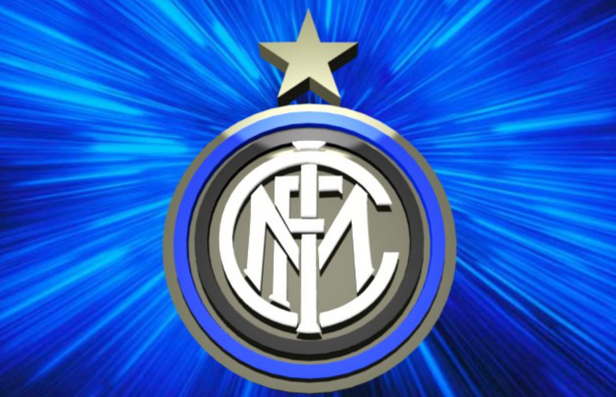 Stemma Inter, Stella, Raggi di luce, Blu, Full HD, sfondo desktop