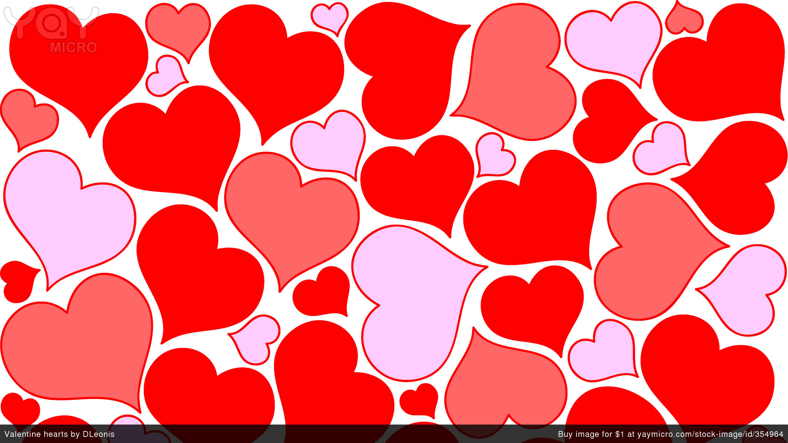 Cuori rossi, Rosa, Motivo, 2560x1440, immagine di sfondo