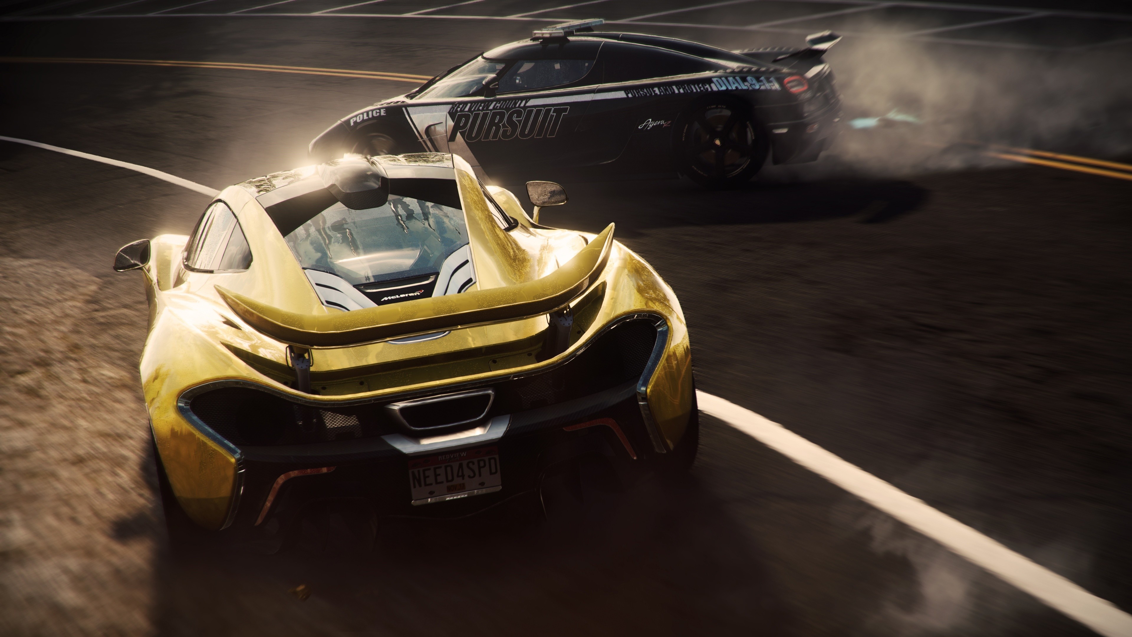 McLaren P1, Need for Speed: Rivals, Auto della polizia, Inseguimento, Notte, sfondo 4K