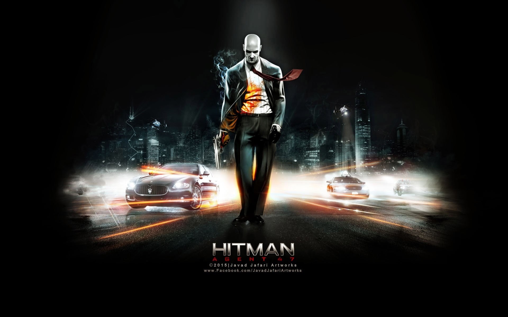 Hitman, Agente 47, Auto, Notte, 1920x1200, sfondo MacBook Pro