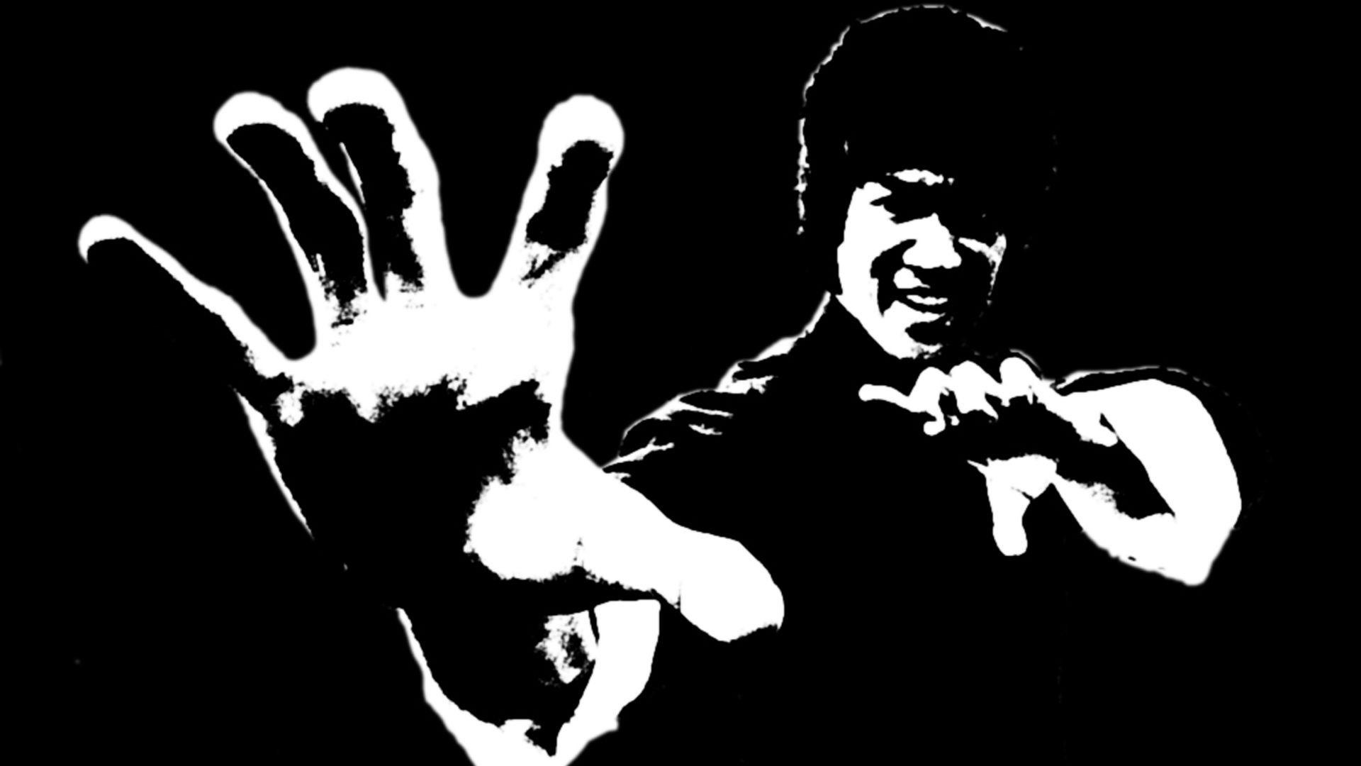 Bruce Lee, Bianco e nero, Arti marziali, 1920x1080, sfondo per PC