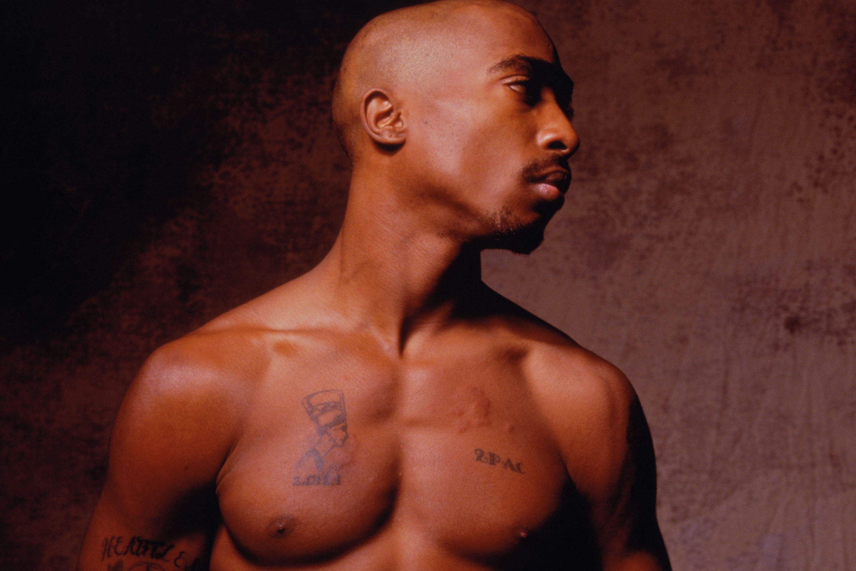 Tupac Shakur, 2Pac, Tatuaggi, Ritratto, 2K, sfondo per portatile