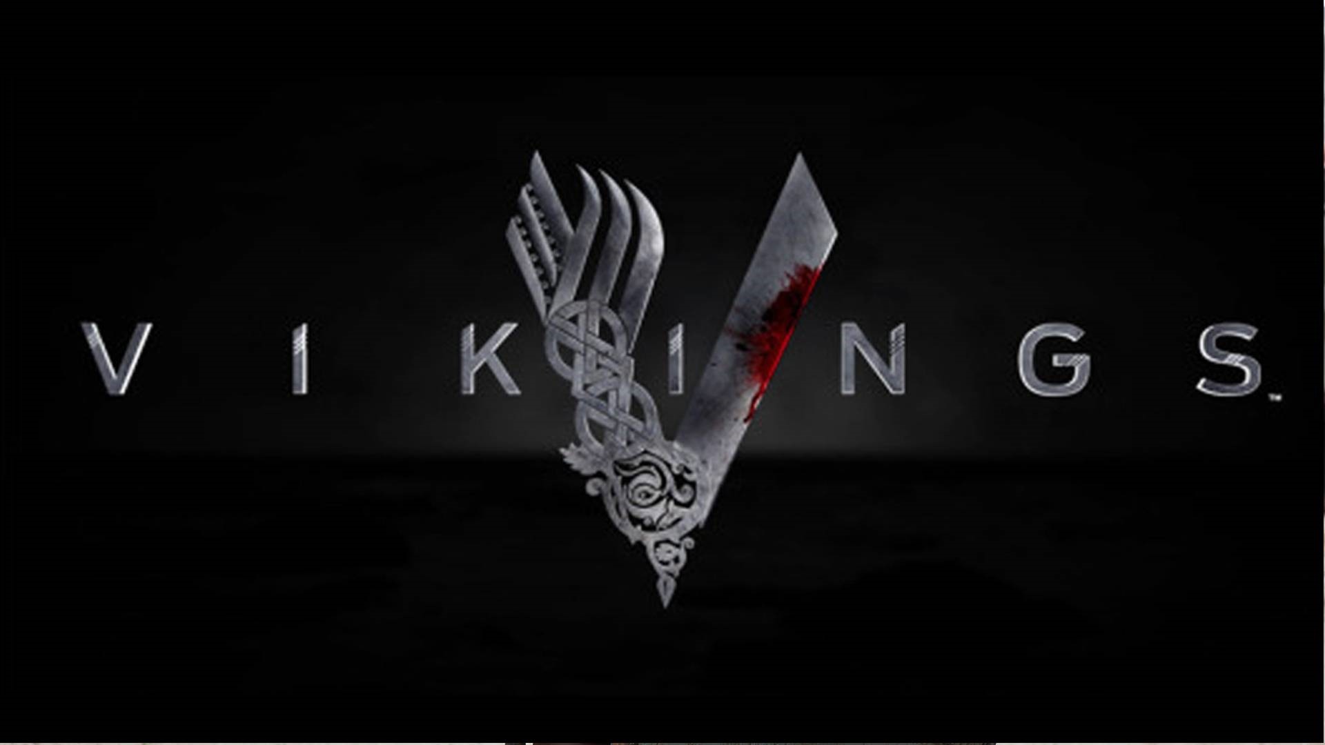 Vikings, Logo, Sfondo nero, Full HD, wallpaper per computer