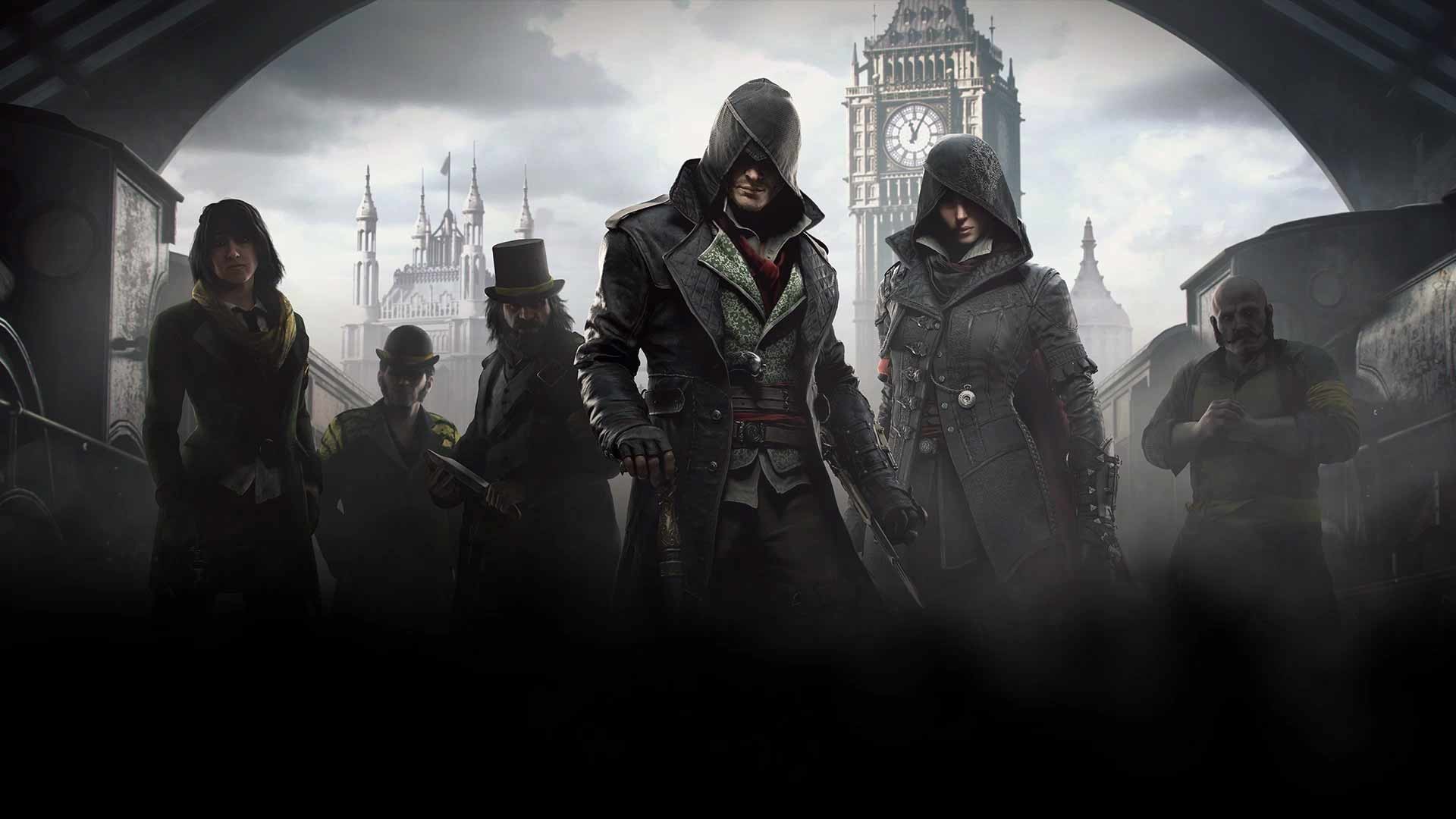 Jacob Frye, Evie Frye, Assassin's Creed Syndicate, Big Ben, Bianco e nero, sfondo per portatile
